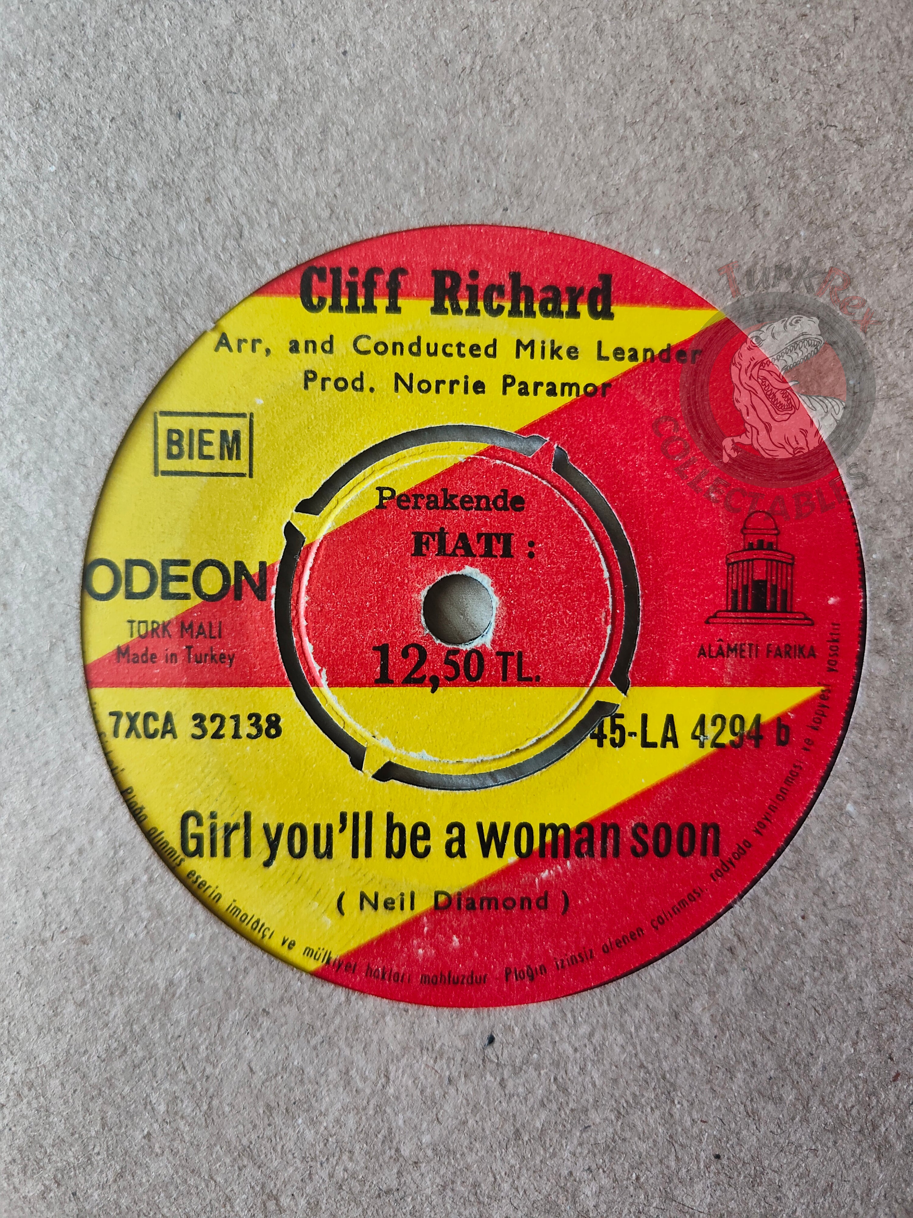 Cliff Richard – I'll Love You Forever Today 7" Turkish Pressing Vinyl Turkey Edition