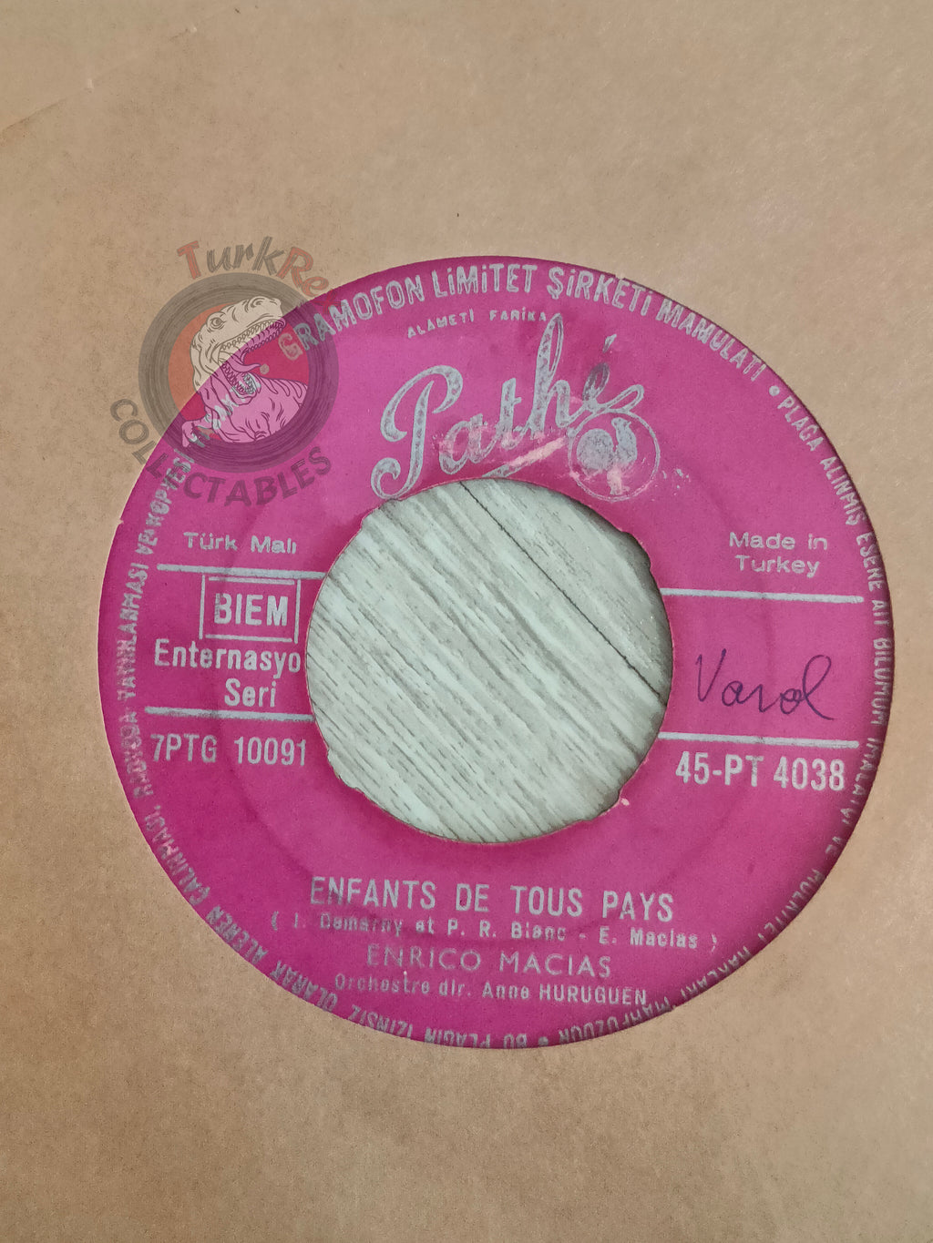 Enrico Macias – Un Air De Fête 7" Turkish Pressing Vinyl Turkey Edition