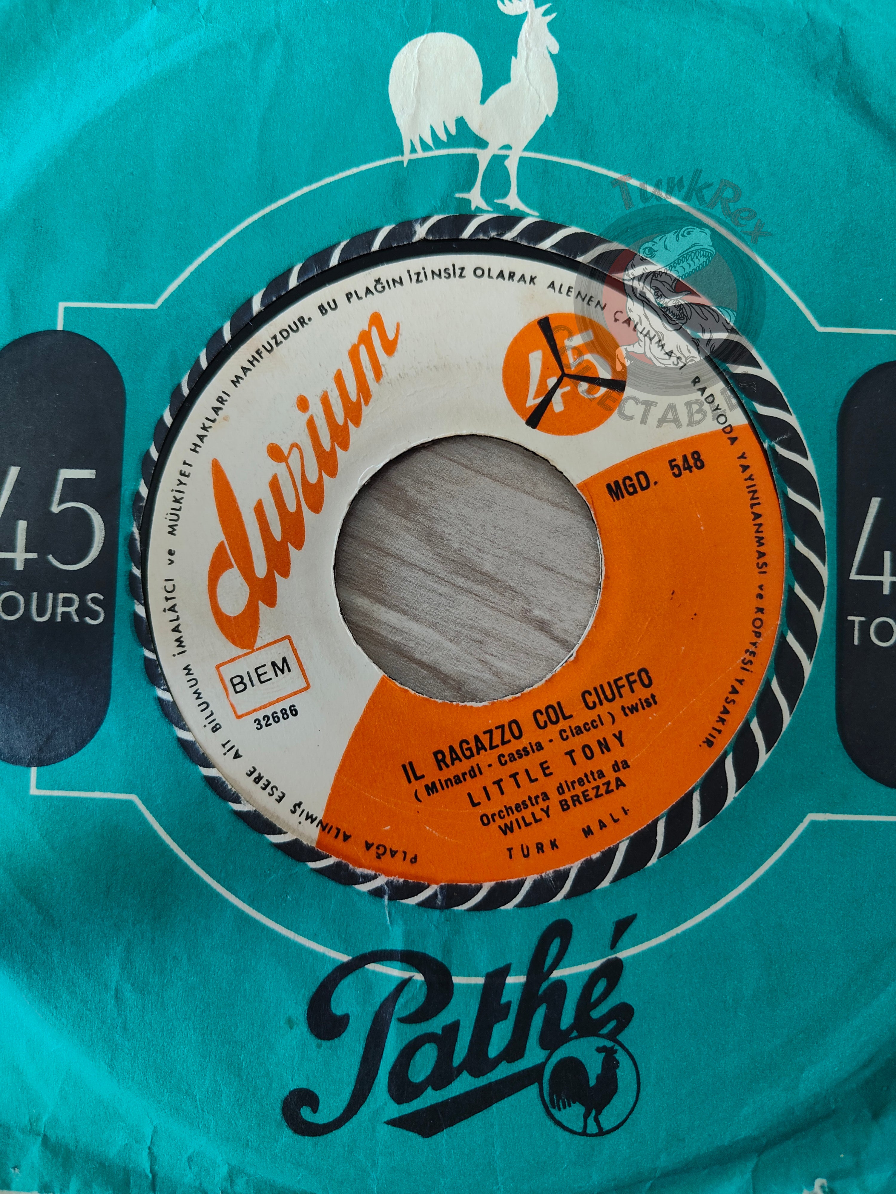 Little Tony – Lo Sai Tu? (What'd I Say) Twist 7" Turkish Pressing Vinyl Turkey Edition