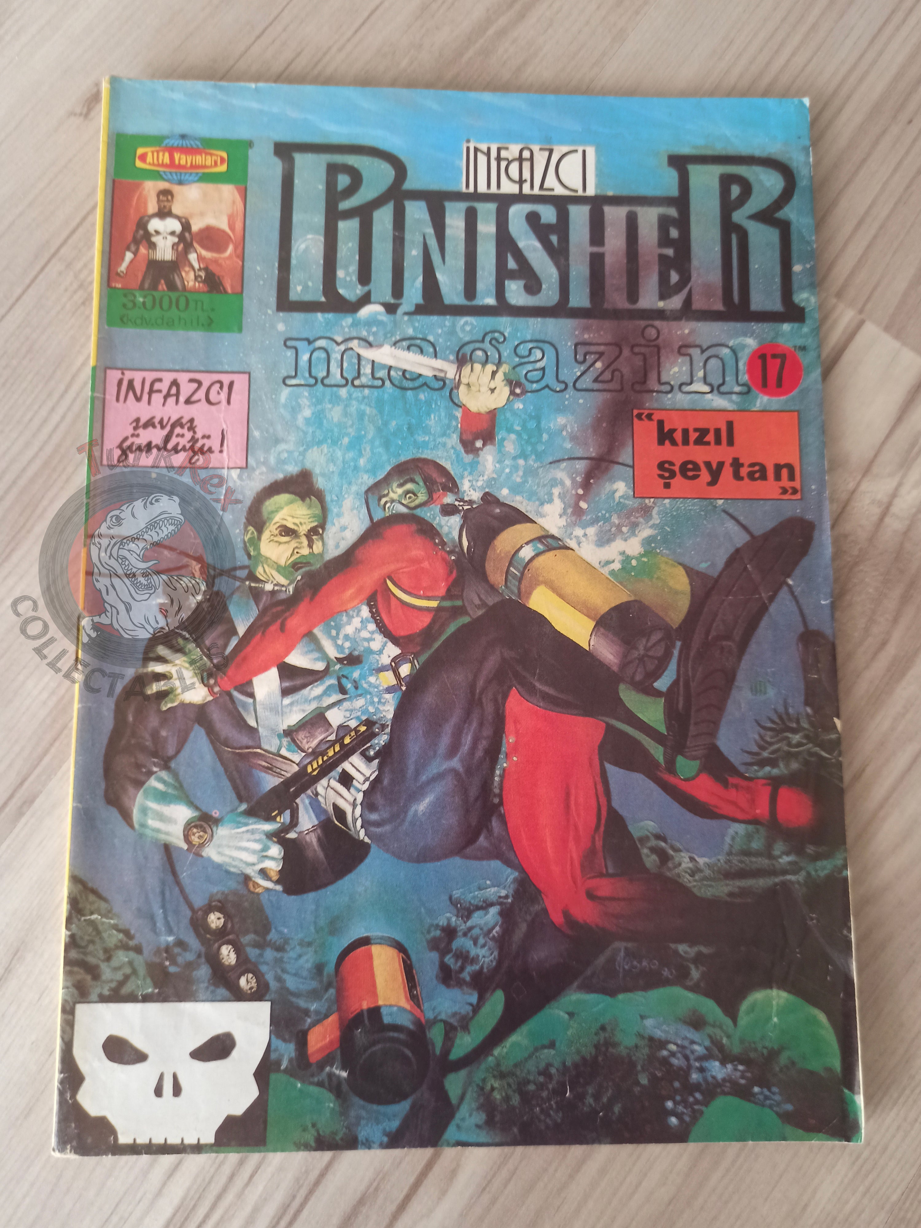The Punisher #17 1992 Turkish Comic Turkey War Journal #2 Magazine #12 Daredevil