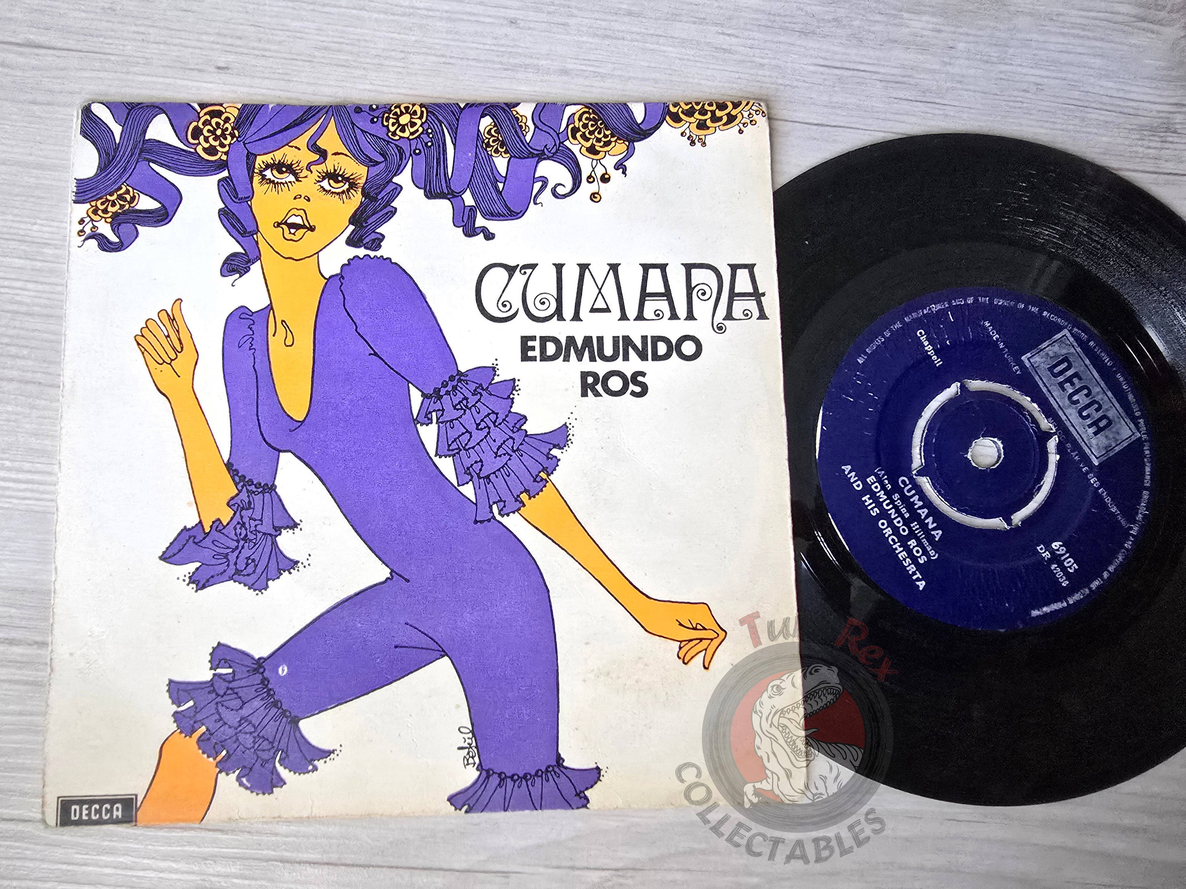Edmundo Ros – Cumana 7" Turkish Pressing Vinyl Turkey Edition
