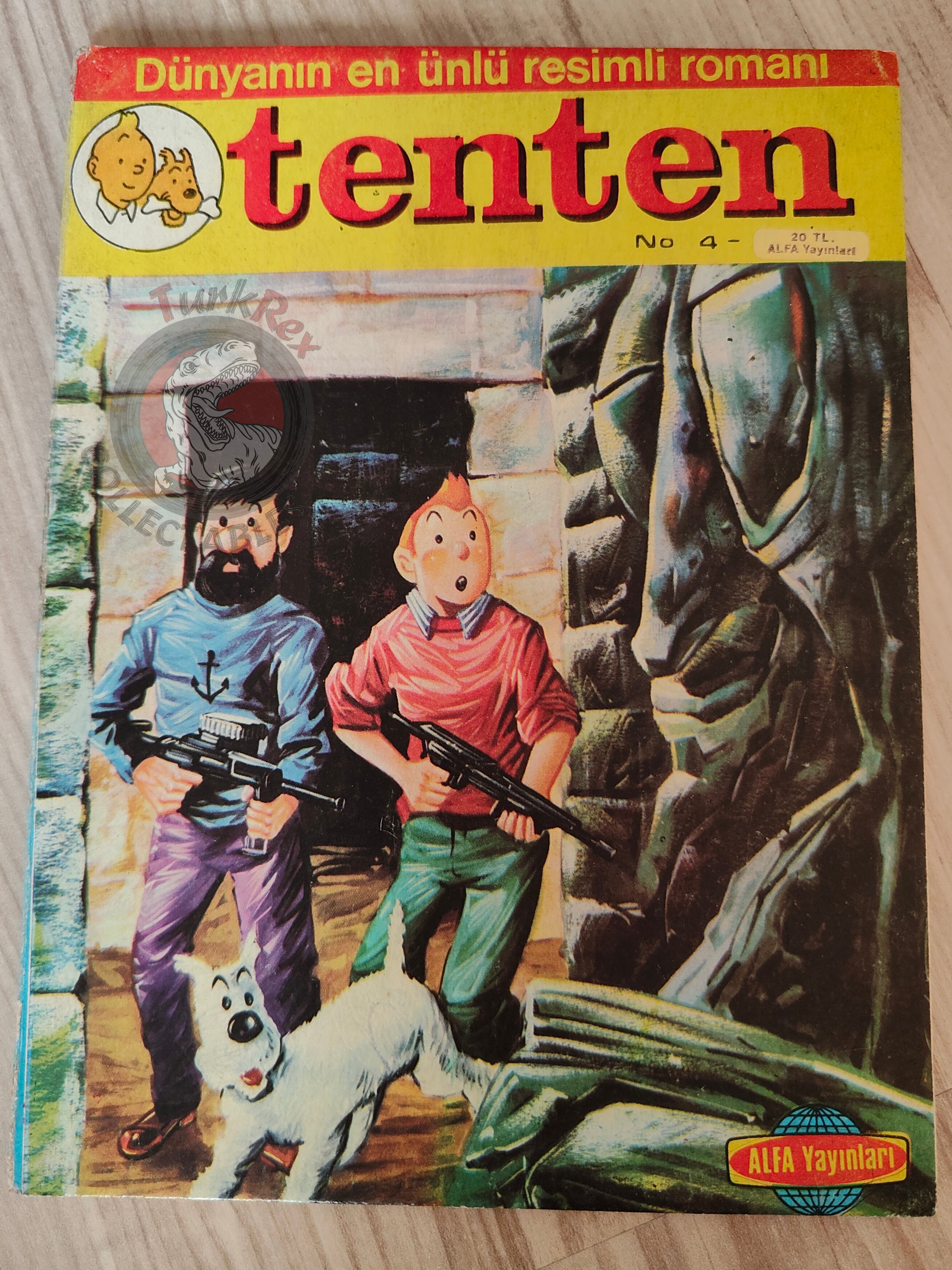 Tintin – The Castafiore Emerald 1980s Turkish Edition Comic Turkey