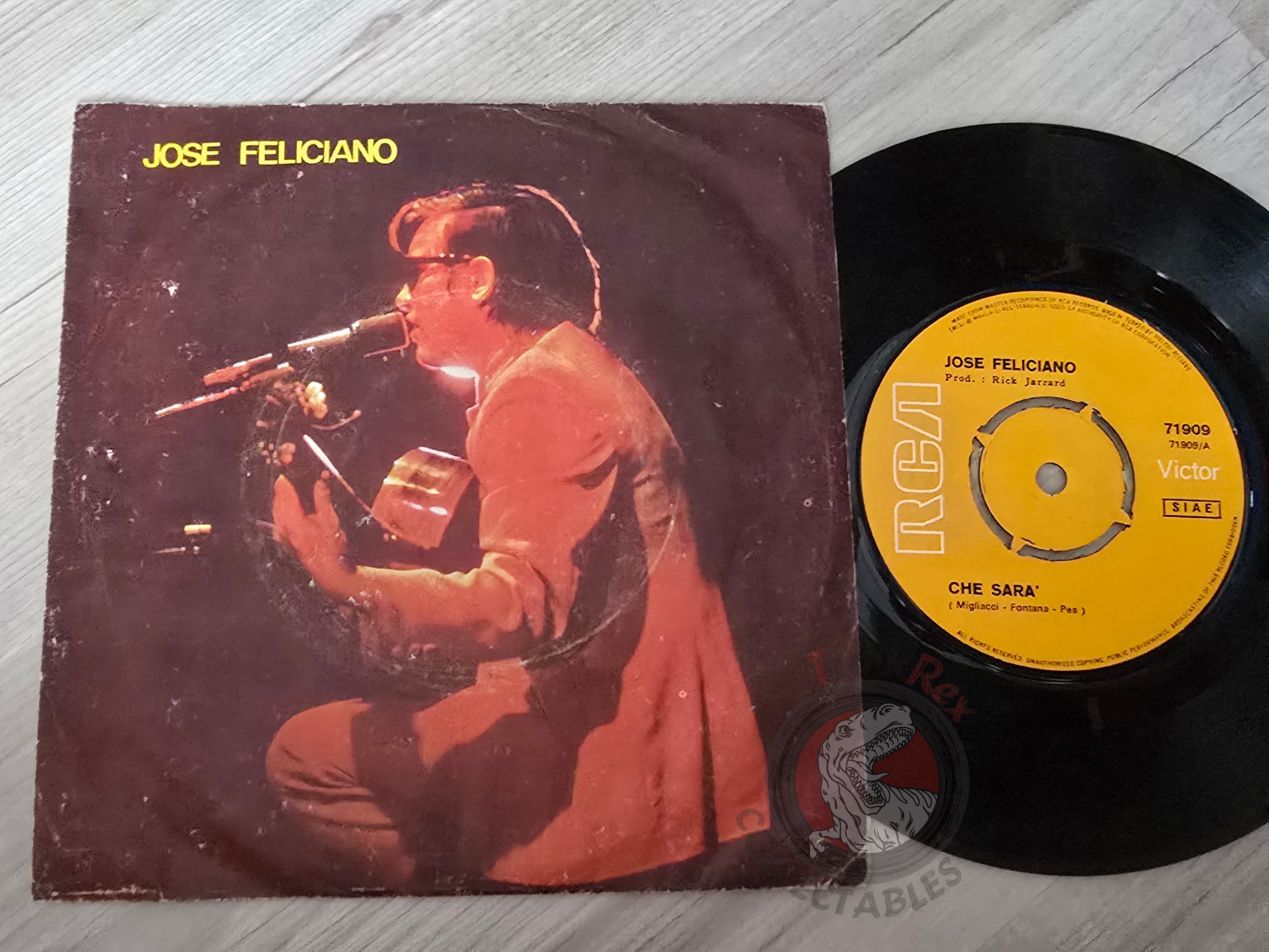 Jose Feliciano – Che Sarà 7" Turkish Pressing Vinyl Turkey Edition