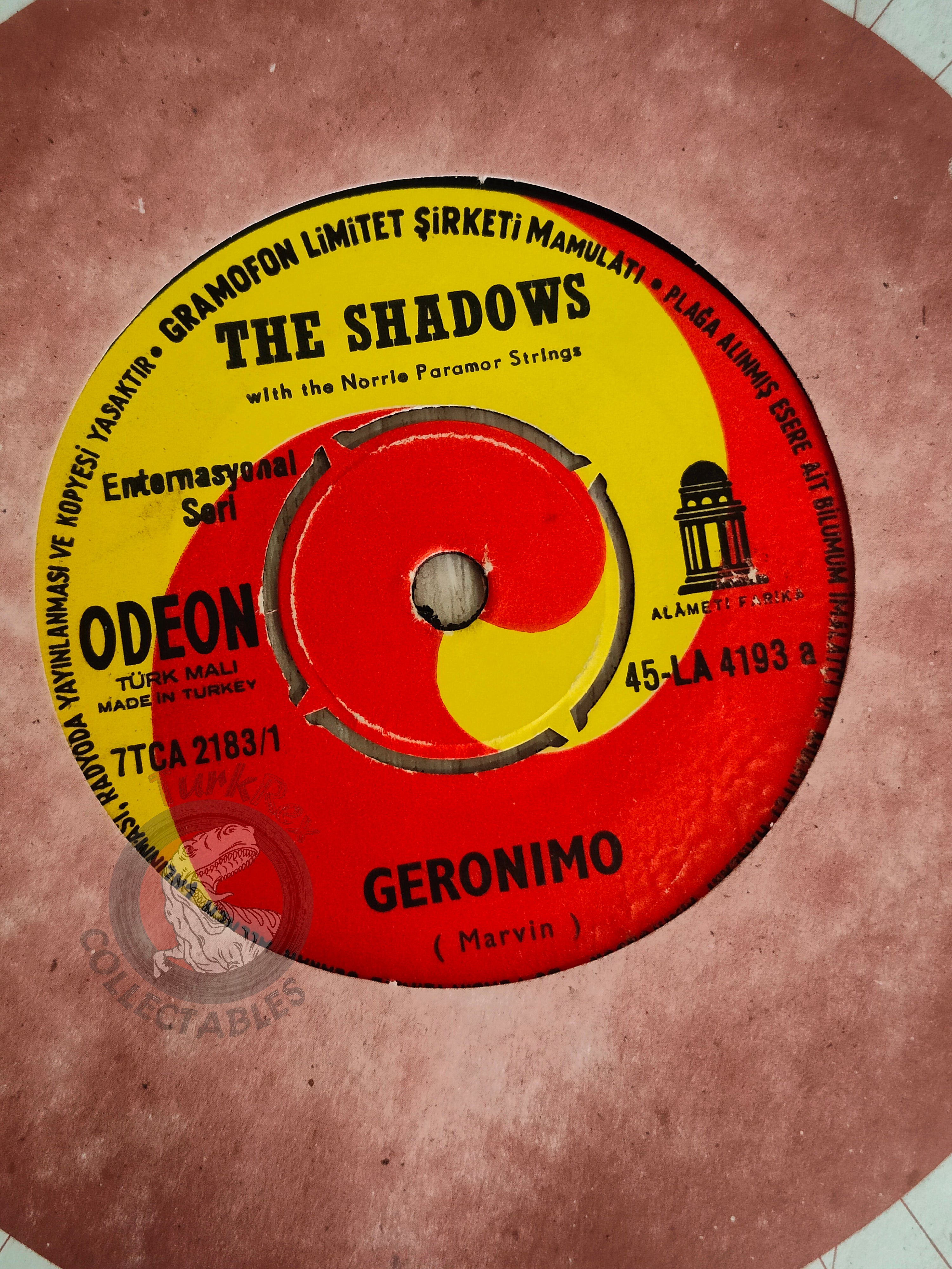 The Shadows – Geronimo 7" Turkish Pressing Vinyl Turkey Edition