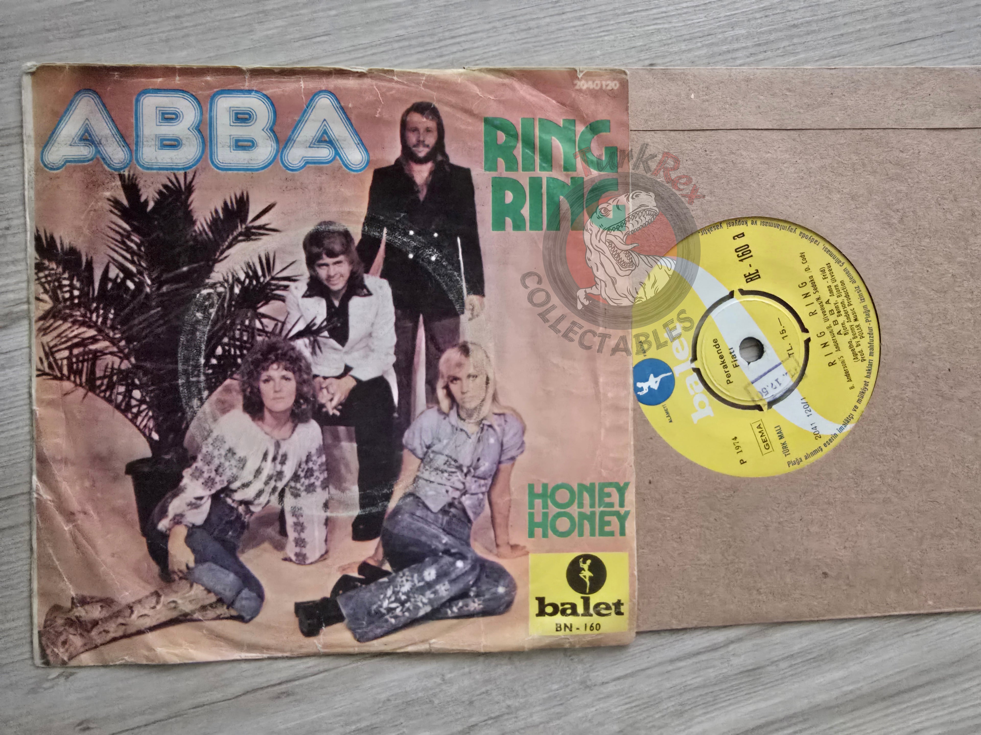 ABBA – Ring Ring 7" Turkish Pressing Vinyl Turkey Edition