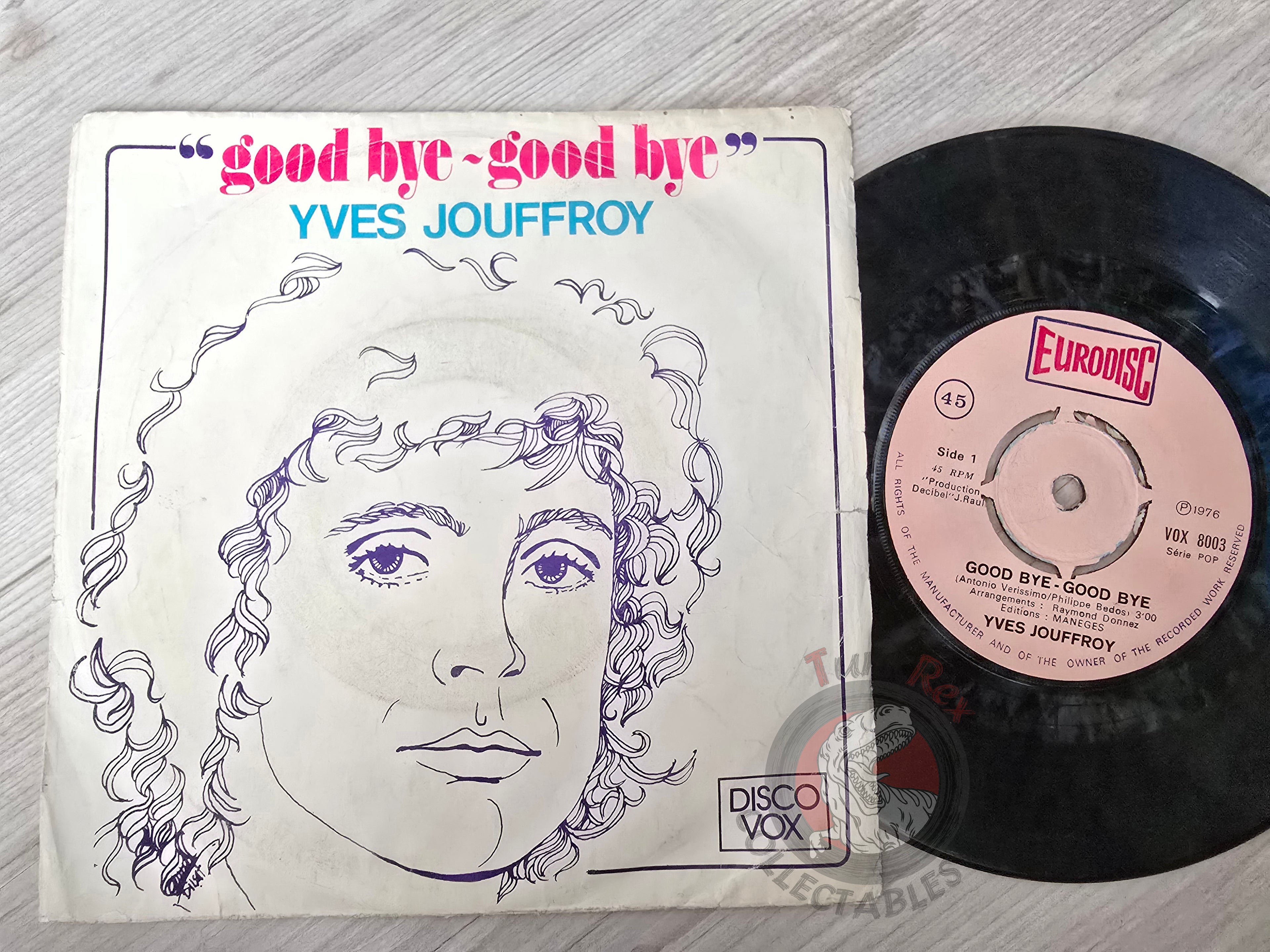 Yves Jouffroy – Good Bye-Good Bye 7" Turkish Pressing Vinyl Turkey Edition