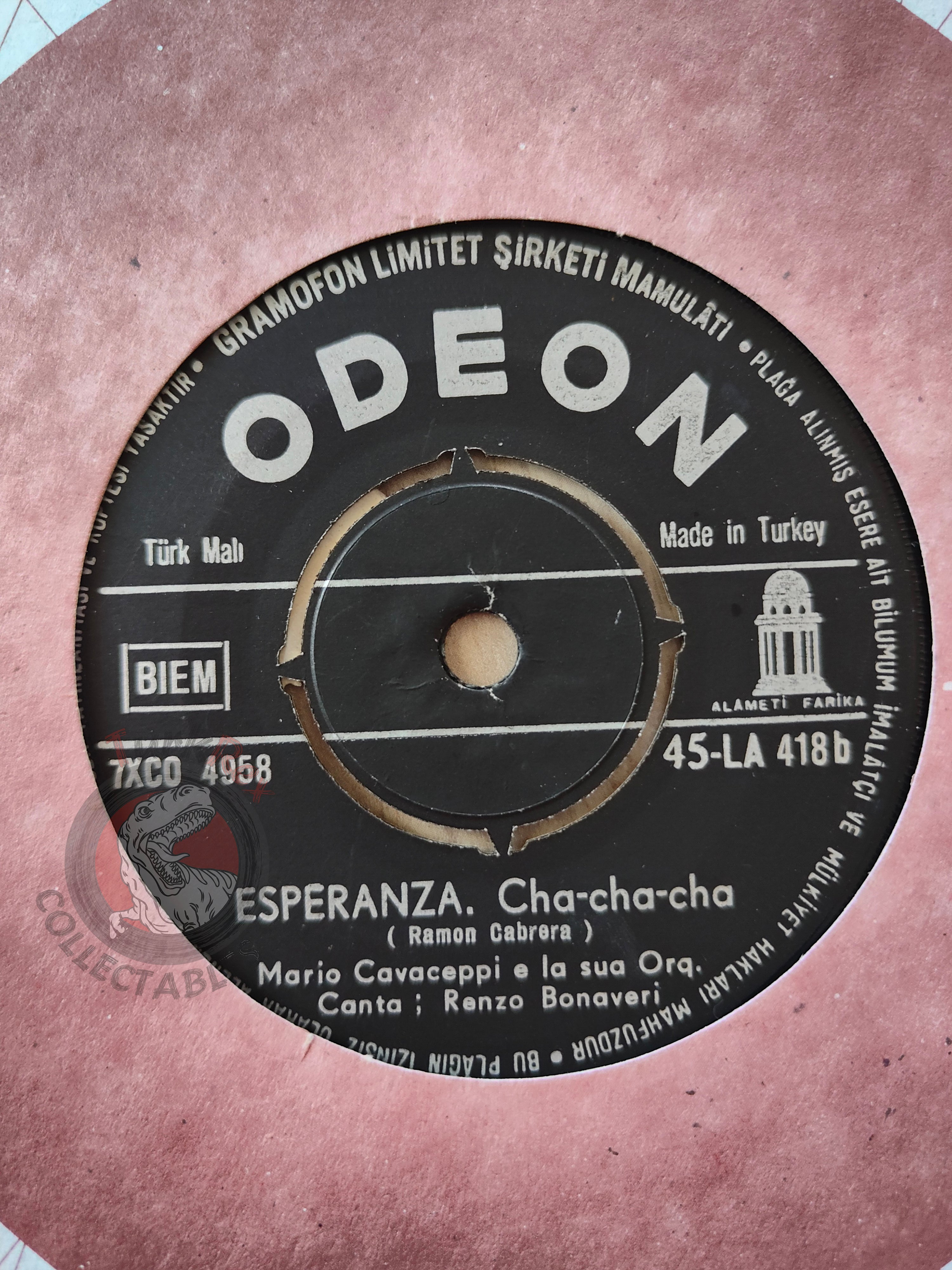 Mario Cavaceppi E La Sua Orq. – Jet Twist 7" Turkish Pressing Vinyl Turkey Edition