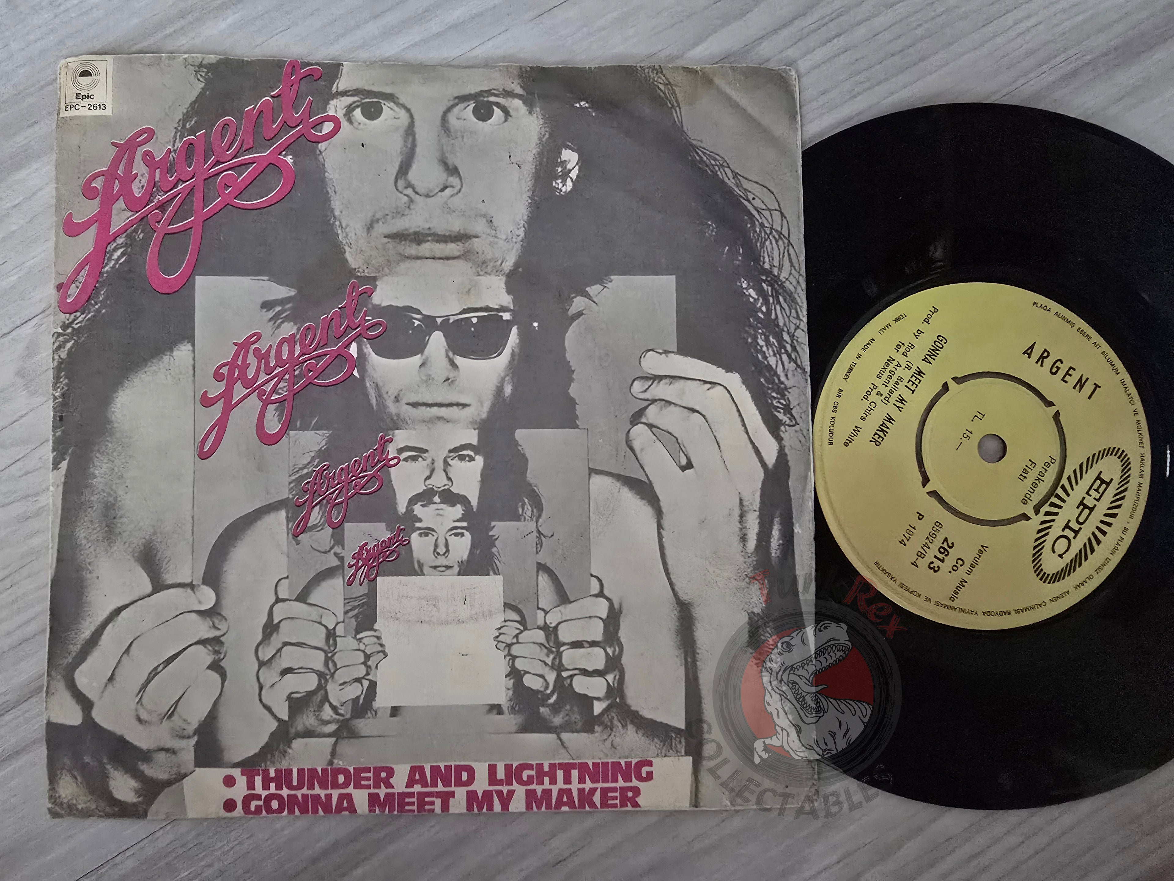 Argent – Thunder And Lightning 7" Turkish Pressing Vinyl Turkey Edition