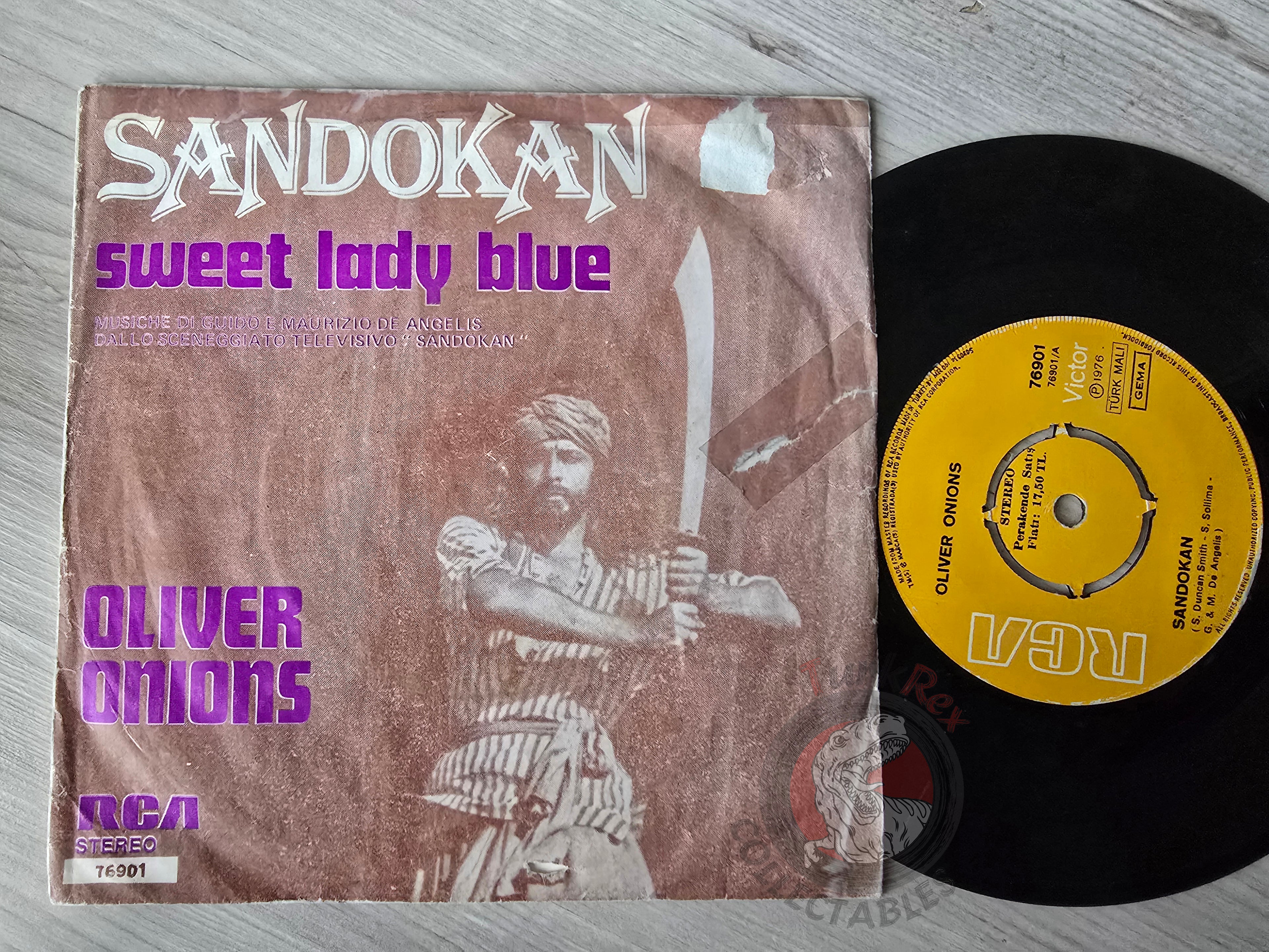 Oliver Onions – Sandokan 7" Turkish Pressing Vinyl Turkey Edition