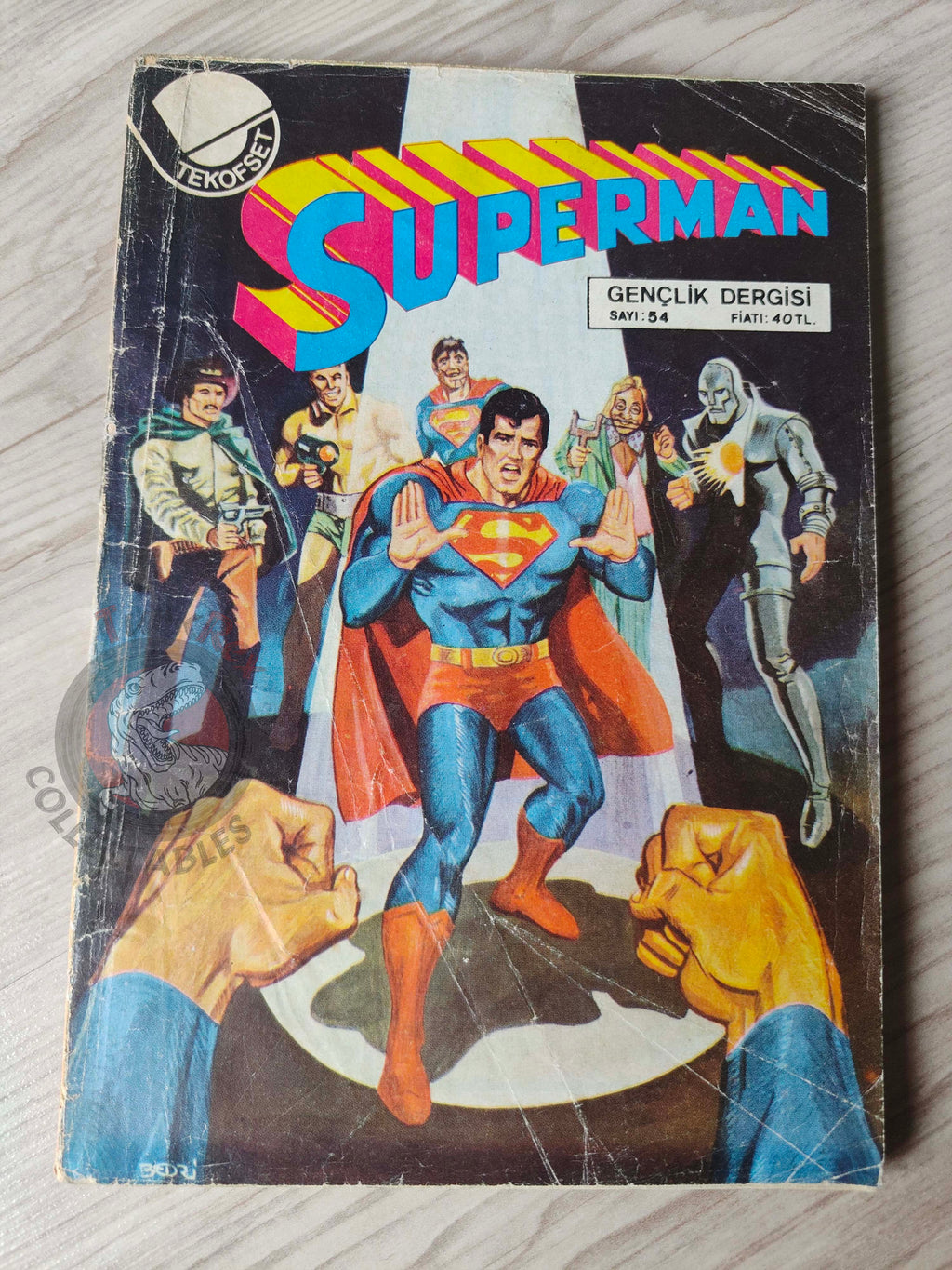 Superman #54 1980 Turkish Comic Turkey #337 #290 #291 Action Comics #484 #485