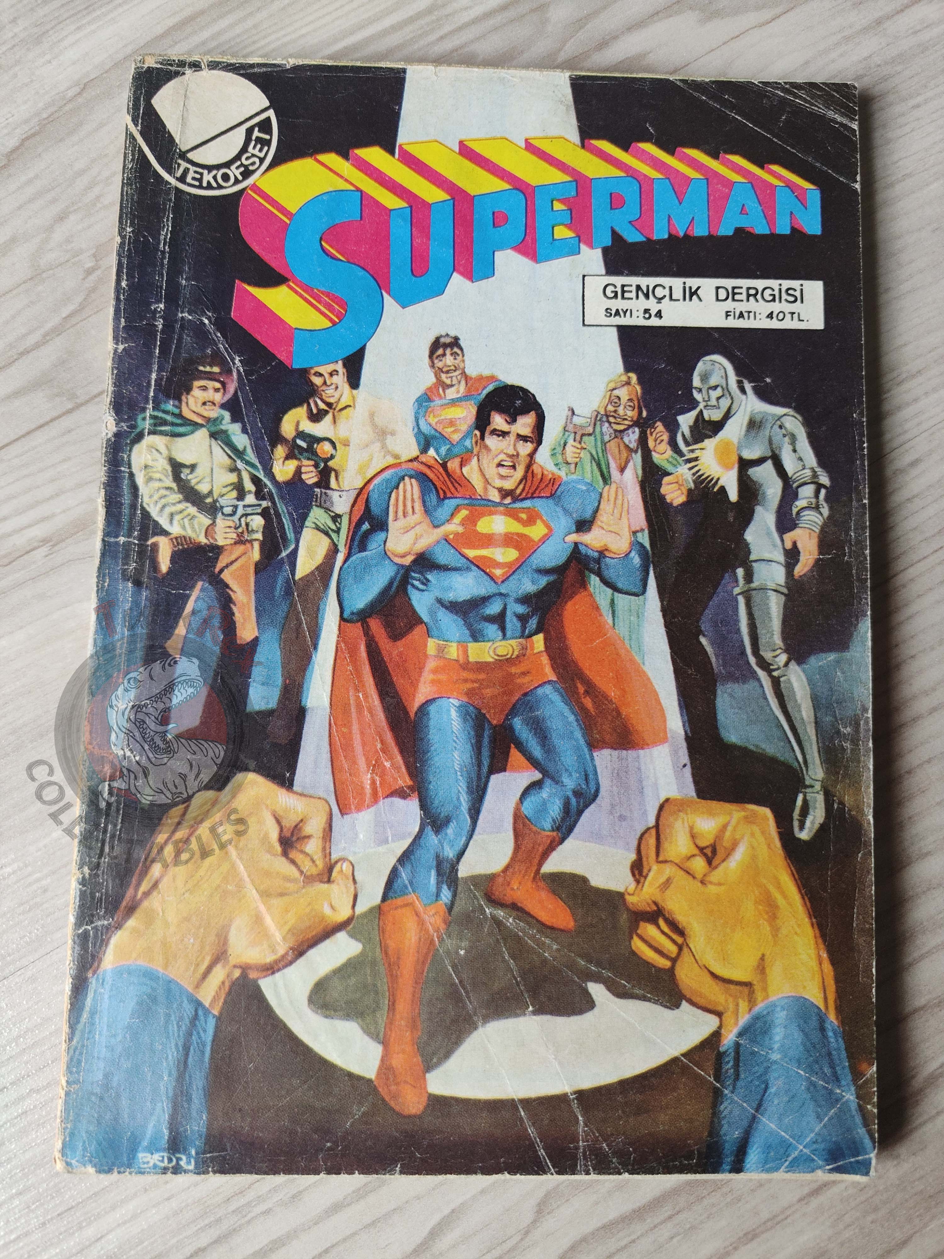 Superman #54 1980 Turkish Comic Turkey #337 #290 #291 Action Comics #484 #485