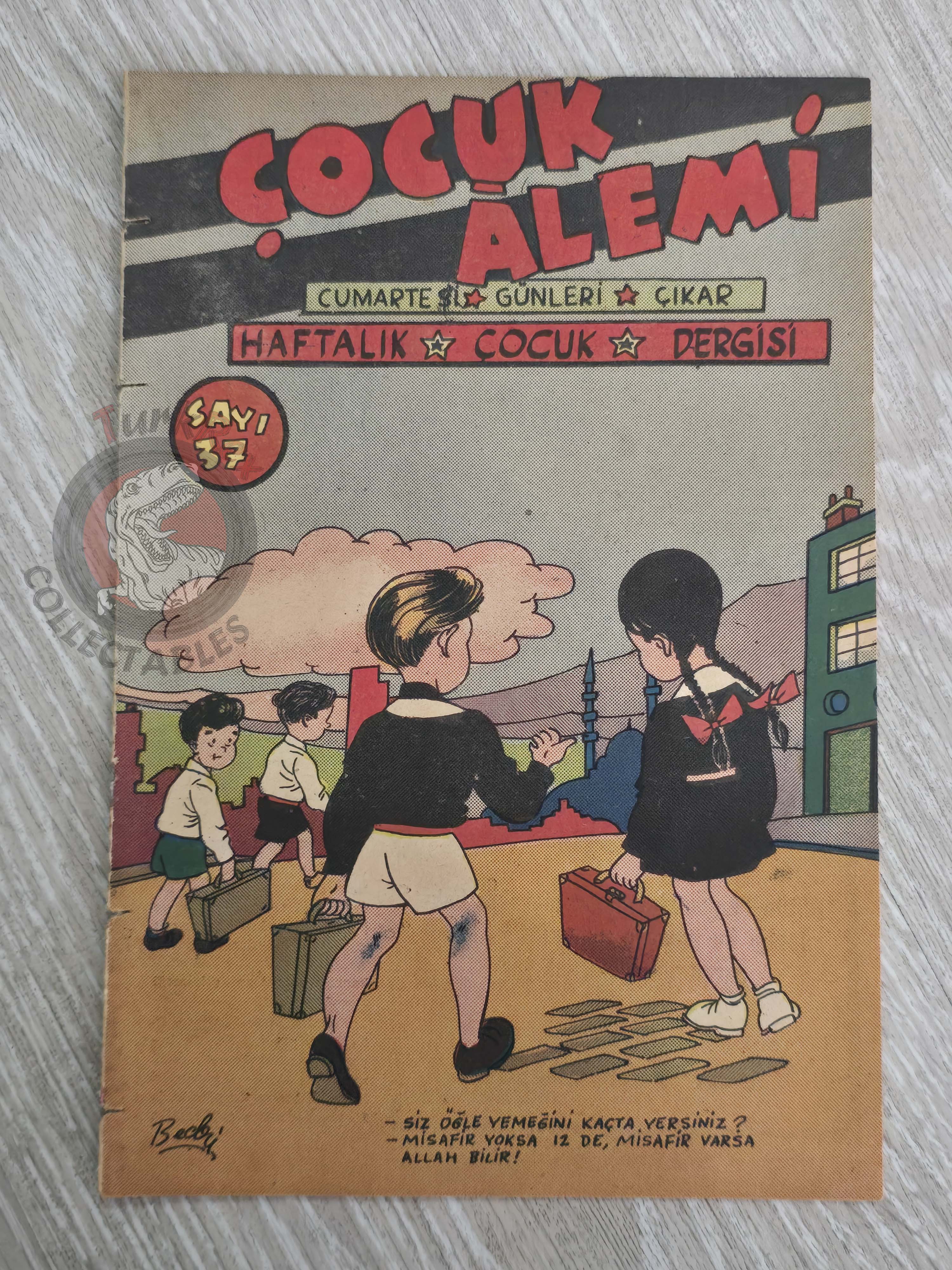 Çocuk Alemi #37 Captain Marvel Jr 1947 Don Winslow of the Navy Turkish Comic Turkey