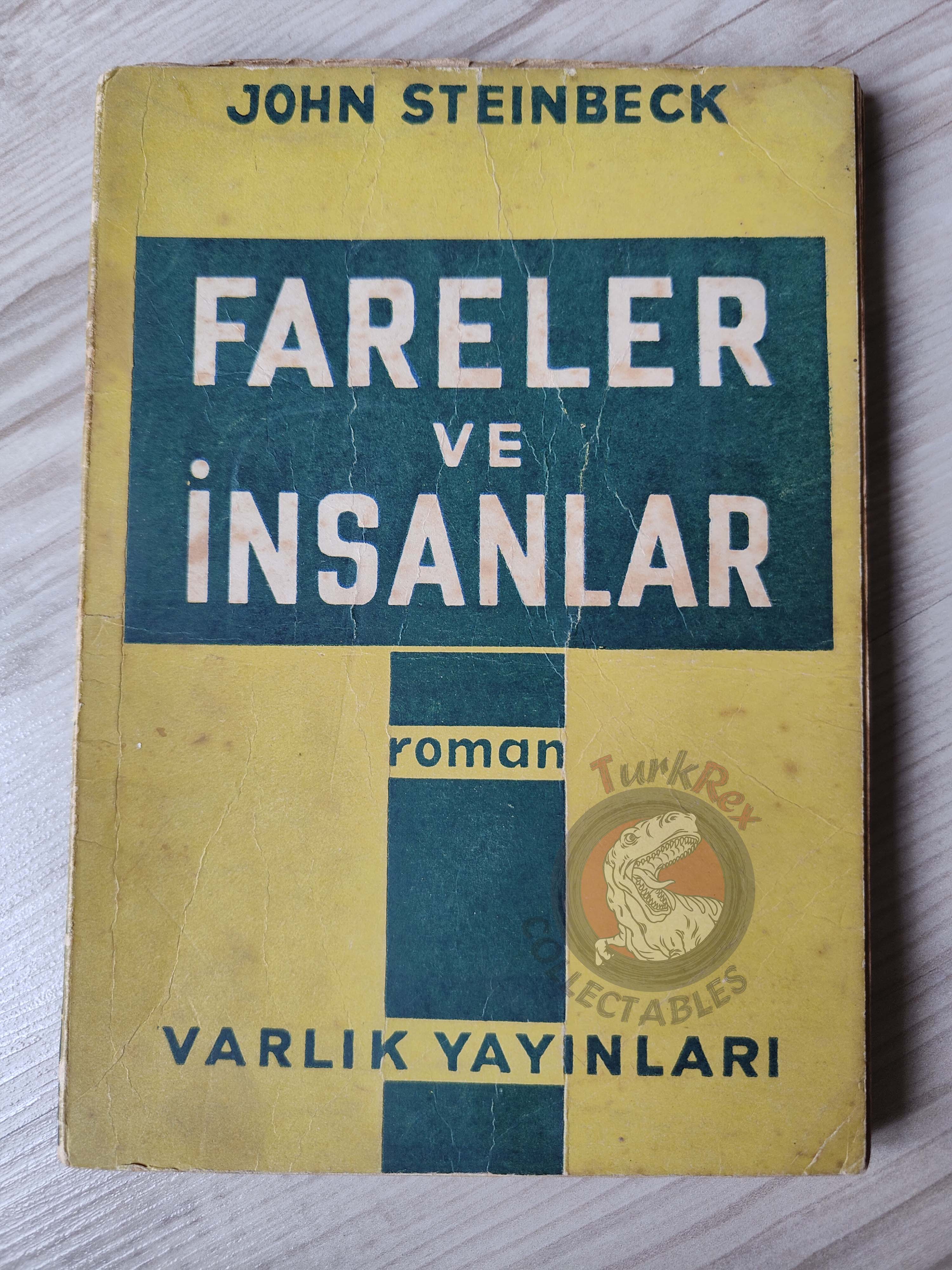 John Steinbeck – Of Mice and Men 1951 1st Turkish Book Turkey