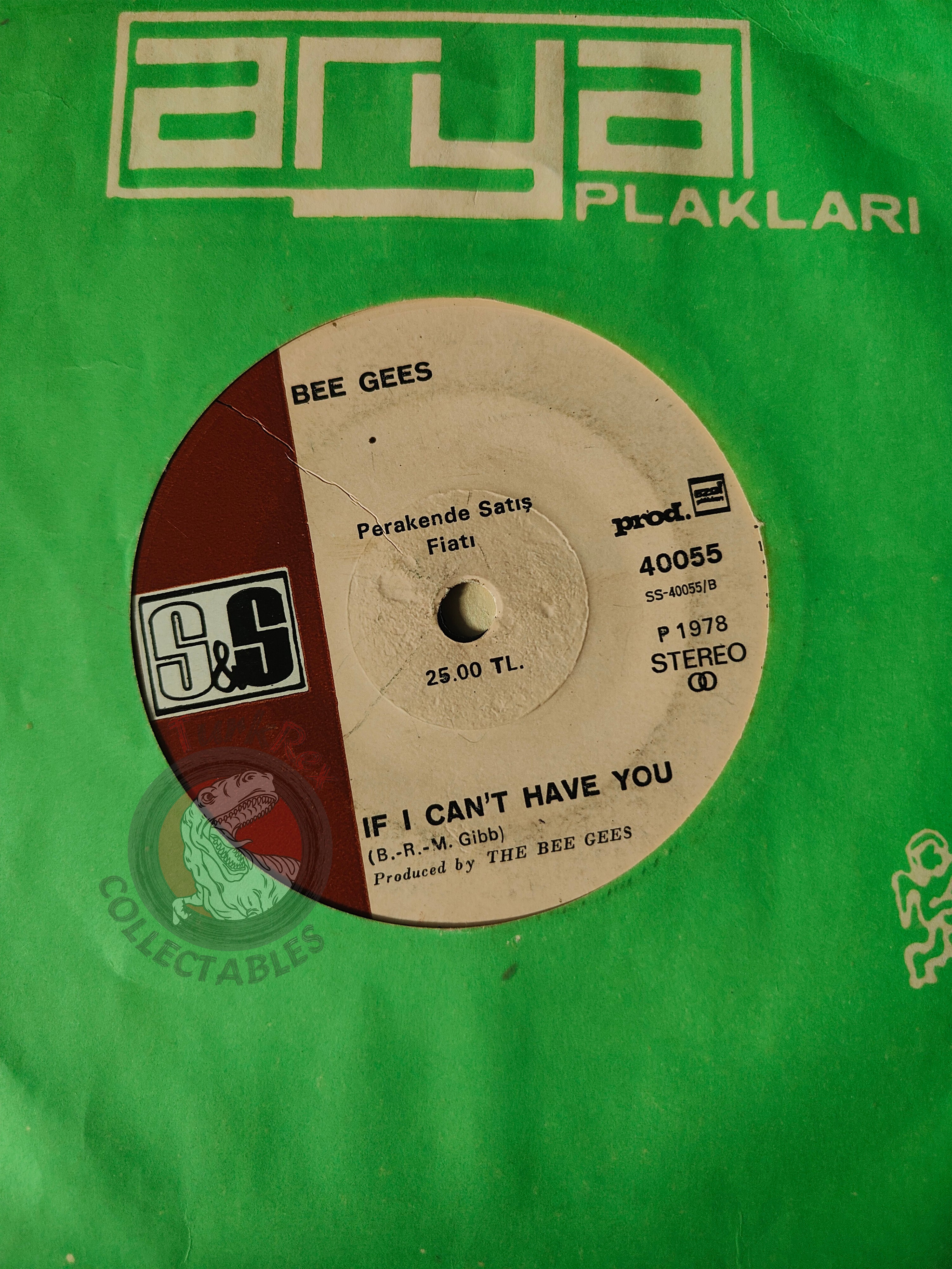 Bee Gees – Stayin' Alive 7" Turkish Pressing Vinyl Turkey Edition