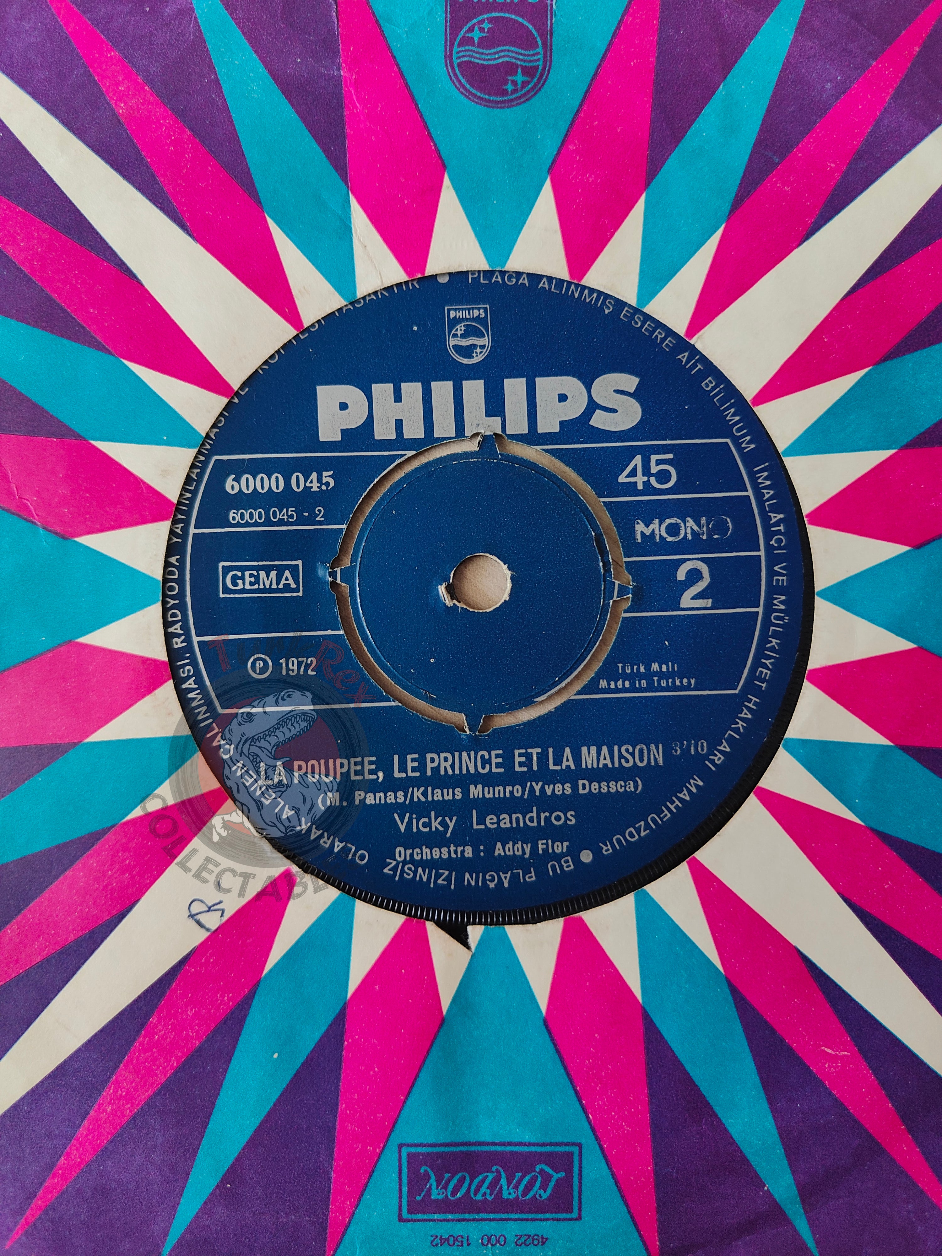 Vicky Leandros – Apres Toi 7" Turkish Pressing Vinyl Turkey Edition Eurovision
