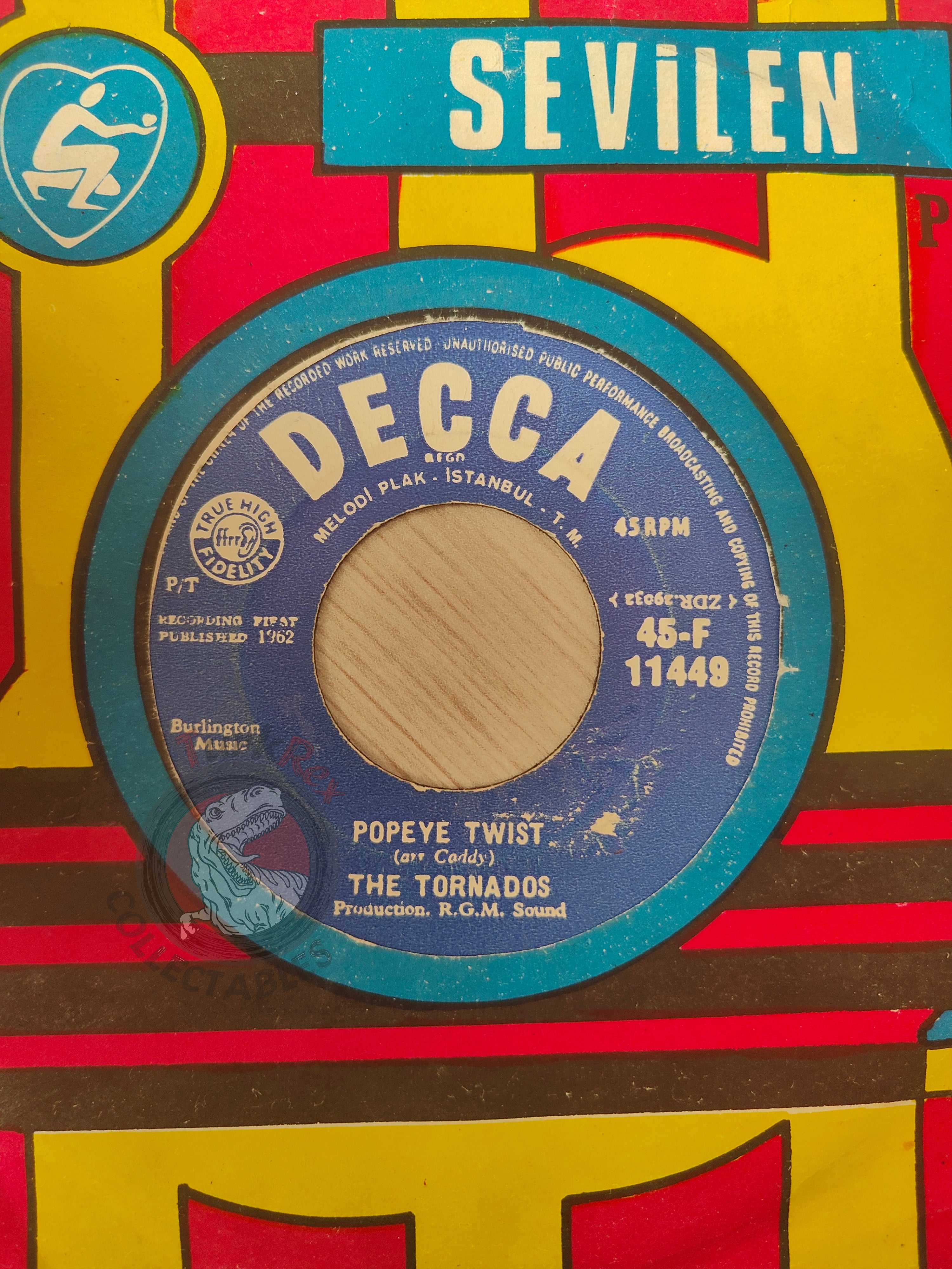 The Tornados – Love And Fury 7" Turkish Pressing Vinyl Turkey Edition