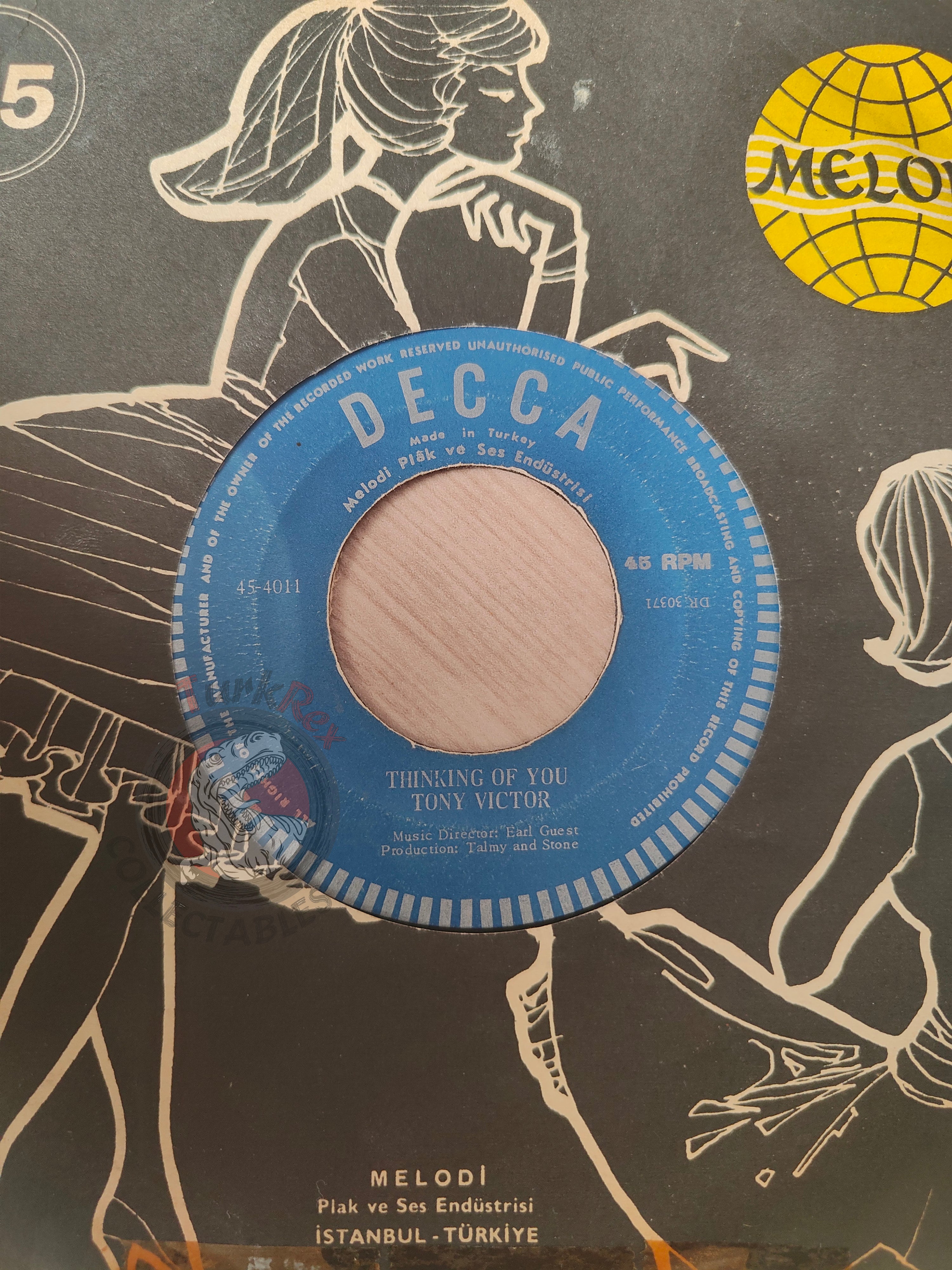 Tony Victor – Thinking Of You 7" Turkish Pressing Vinyl Turkey Edition