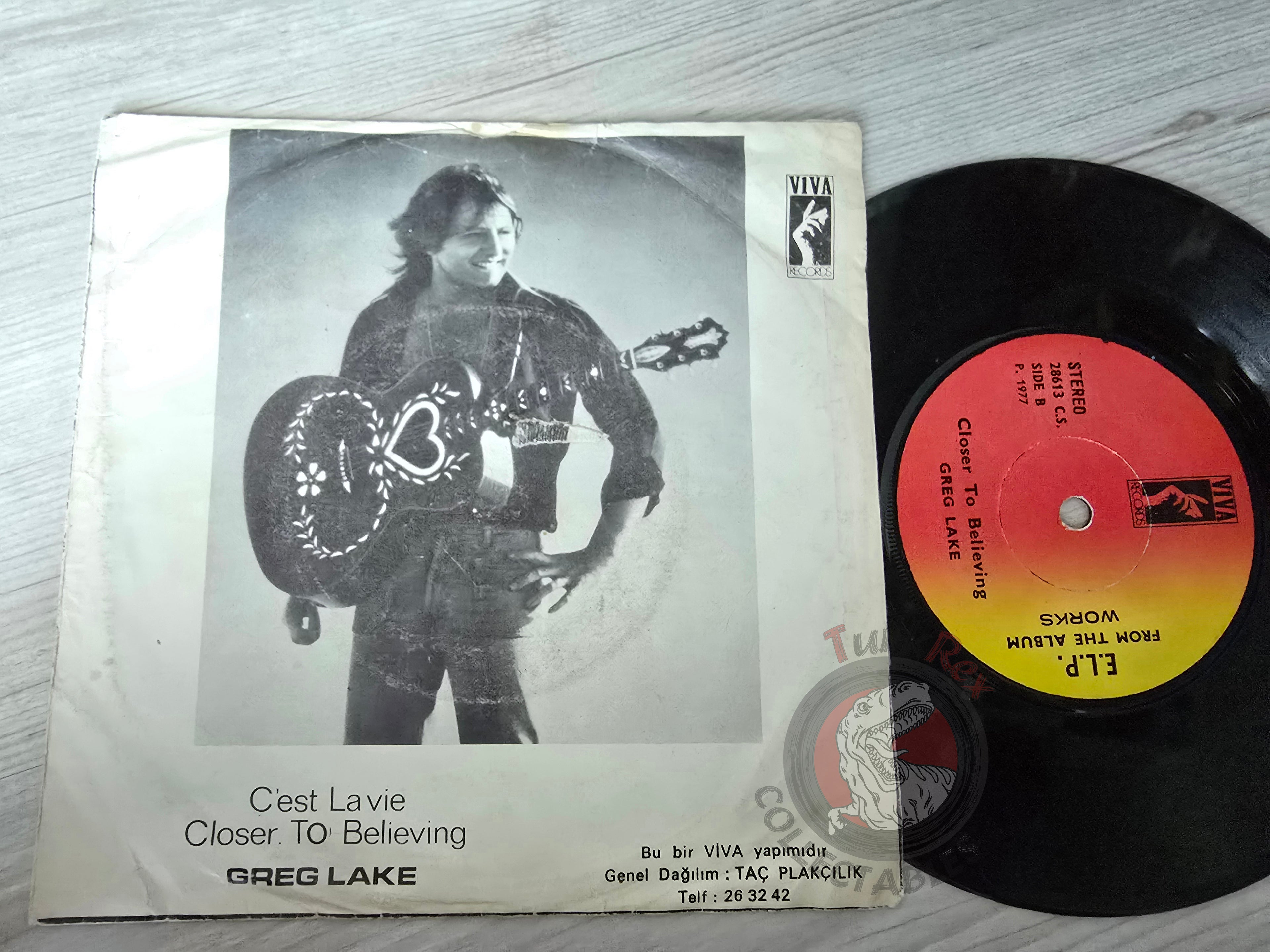 Emerson, Lake & Palmer, Greg Lake – From The Album Works 7" Turkish Pressing Vinyl Turkey Edition