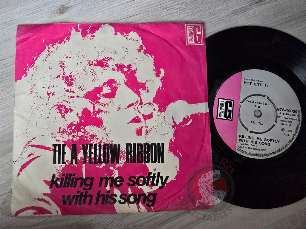 From The Album Hot Hits 17 - Tie A Yellow Ribbon 7" Turkish Pressing Vinyl Turkey Edition
