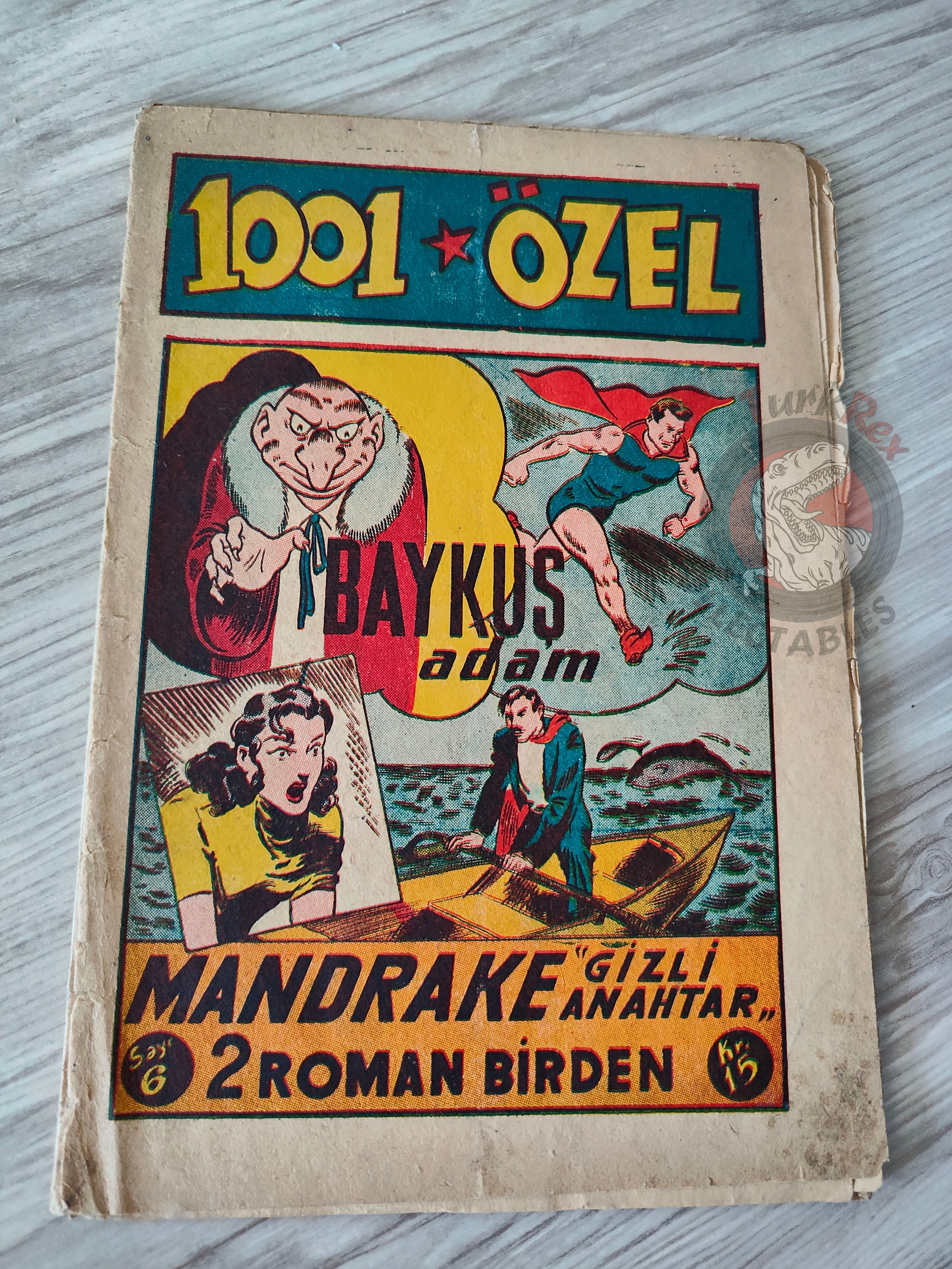 Mandrake the Magician 1950 The Treasure Hunt Turkish Comic Turkey