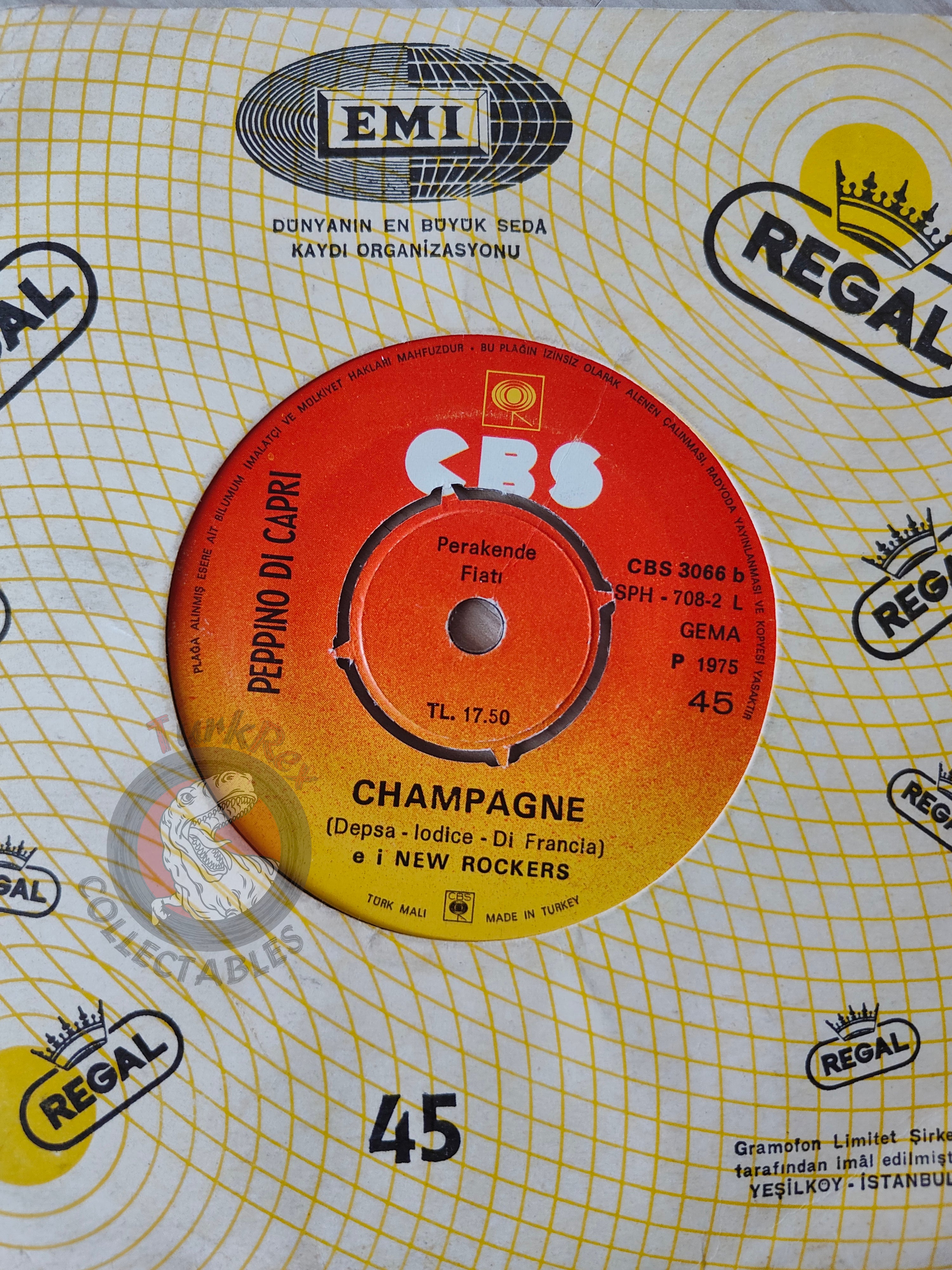 Peppino Di Capri – Mai / Champagne 7" Turkish Pressing Vinyl Turkey Edition