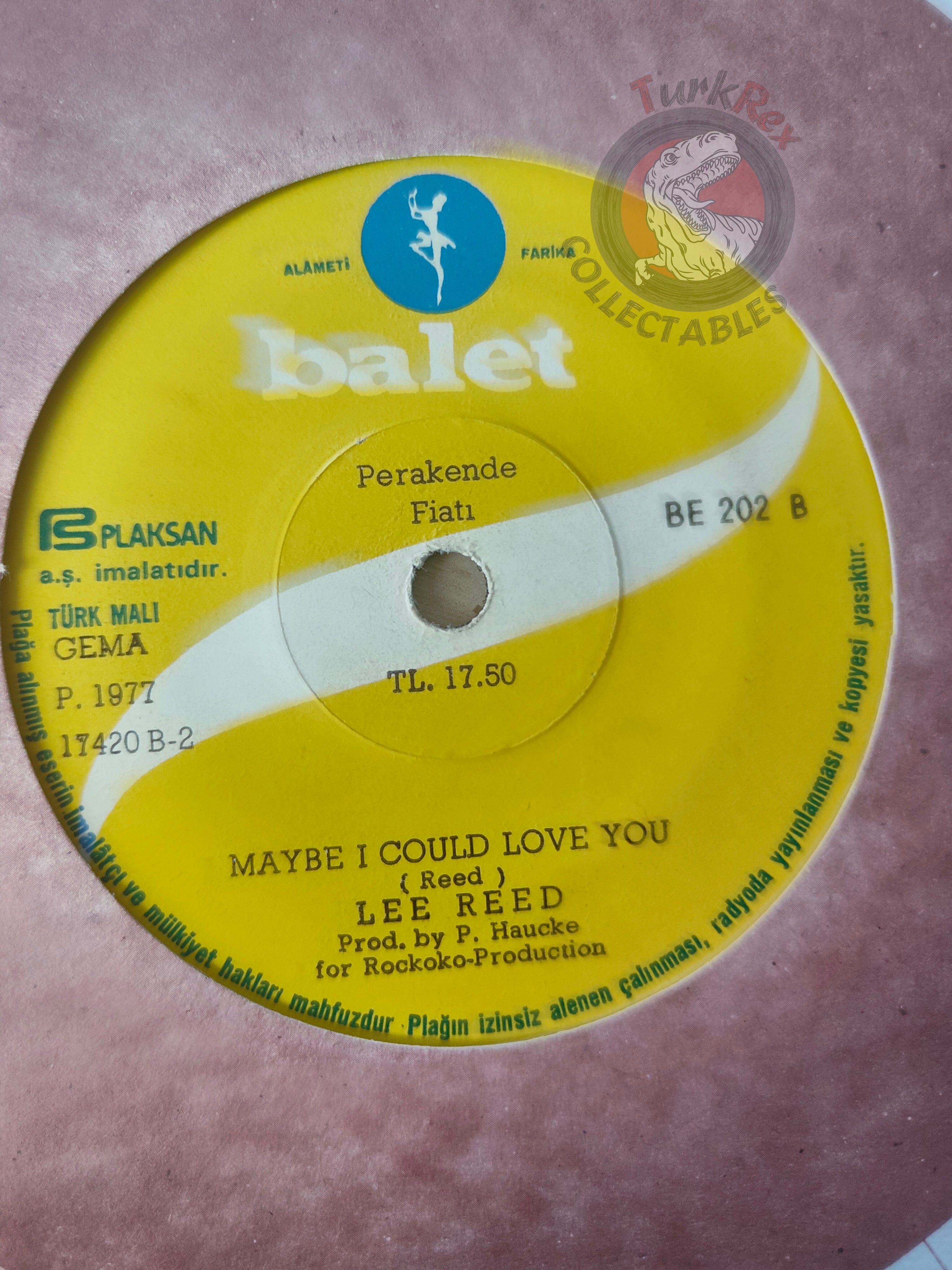 Lee Reed – Ram Ram Jam 7" Promo Turkish Pressing Vinyl Turkey Edition