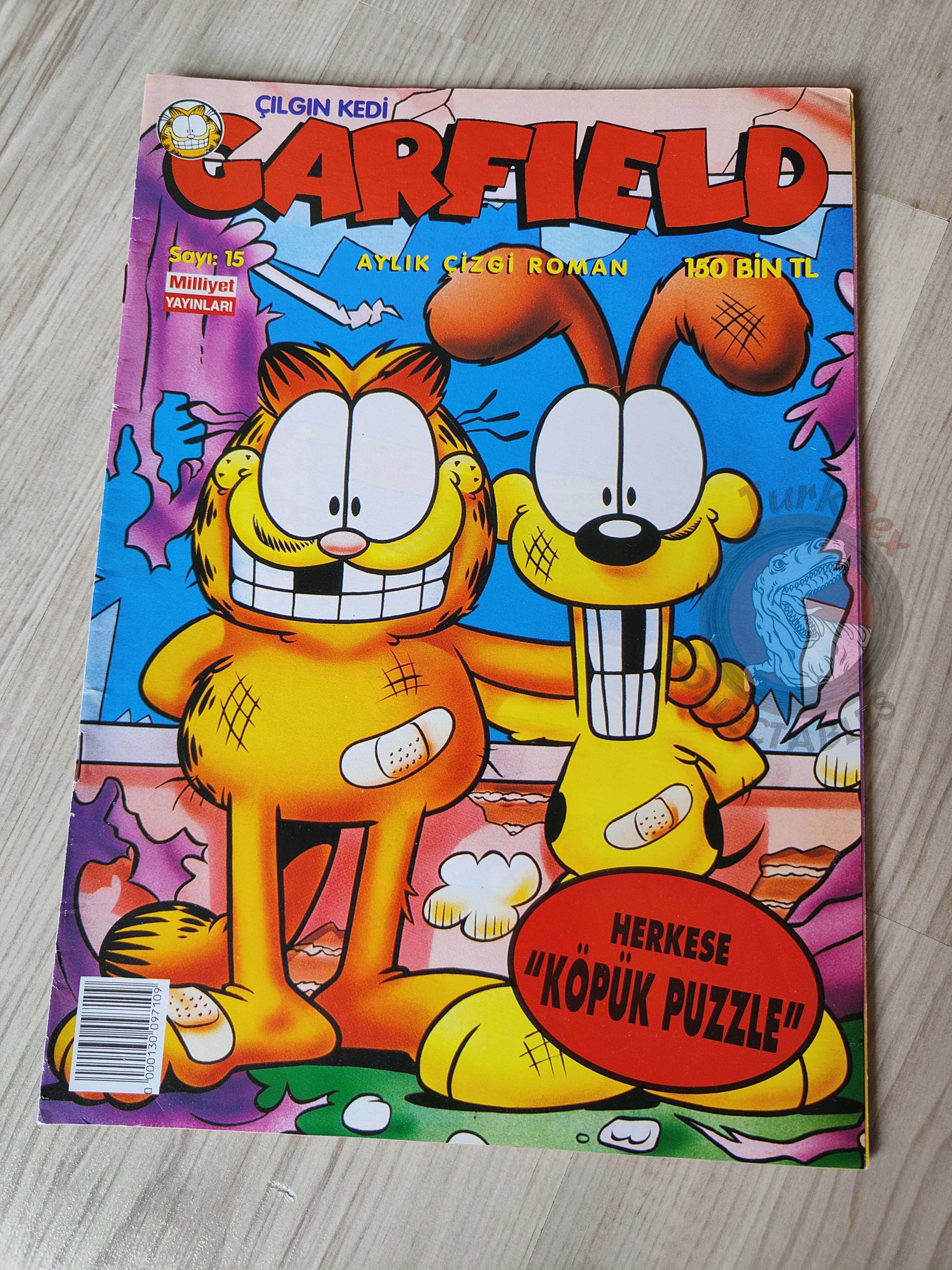 Garfield #15 1997 Turkish Magazine Comic Turkey Power Rangers