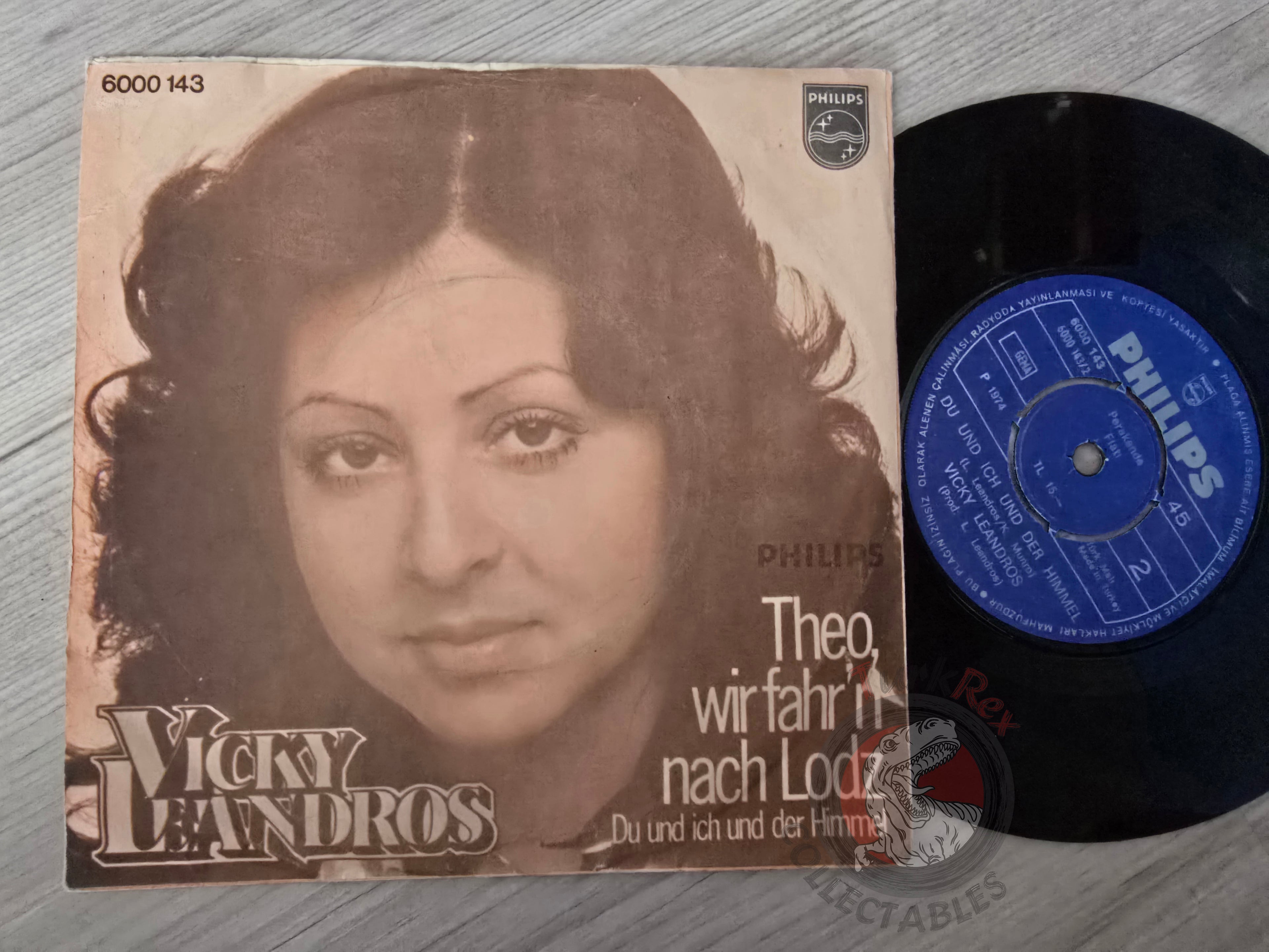 Vicky Leandros – Theo, Wir Fahr'n Nach Lodz 7" Turkish Pressing Vinyl Turkey Edition