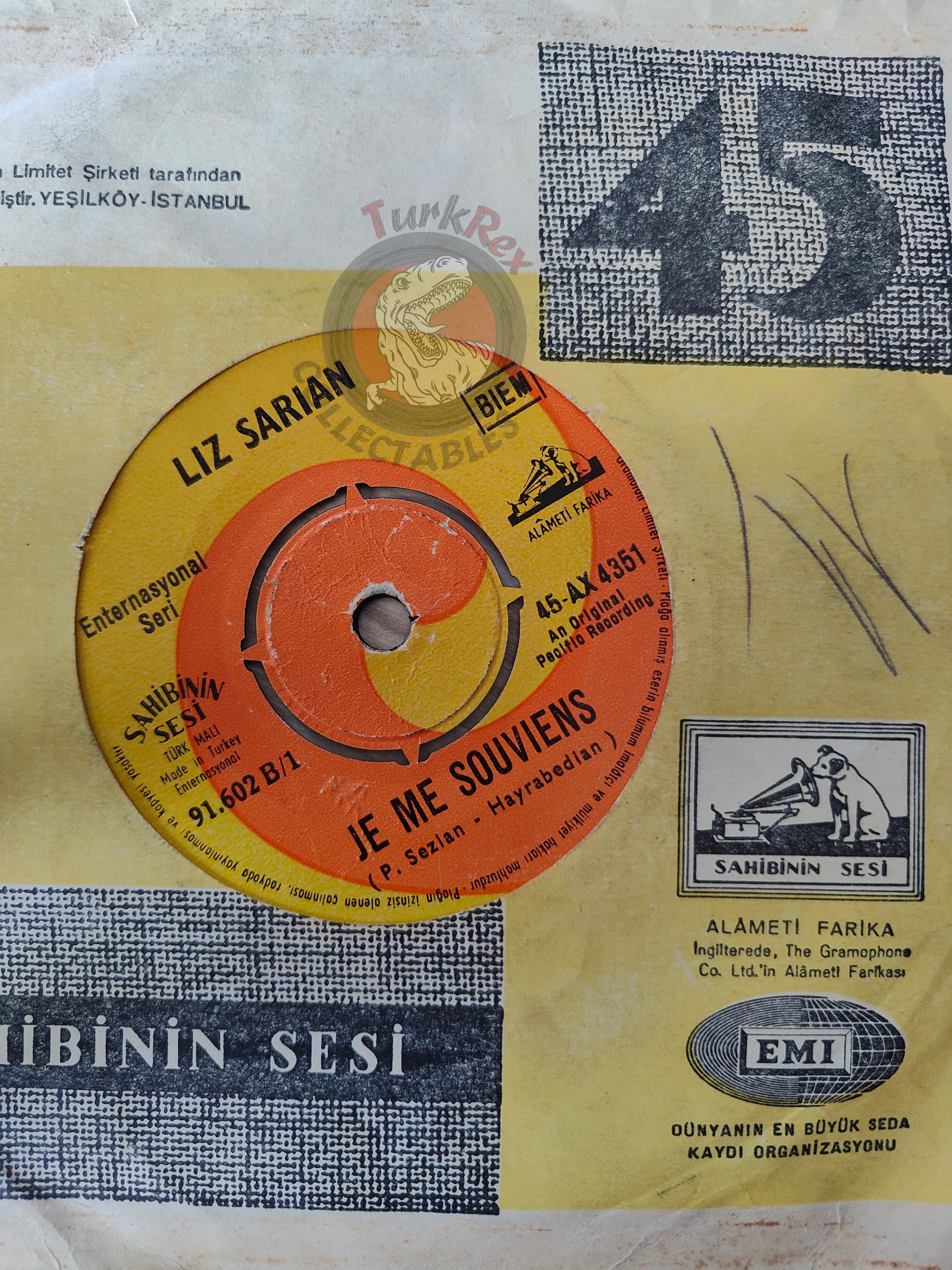 Liz Sarian – Balalaika 7" Turkish Pressing Vinyl Turkey Edition