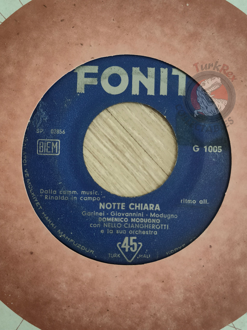 Domenico Modugno – Selene 7" Turkish Pressing Vinyl Turkey Edition