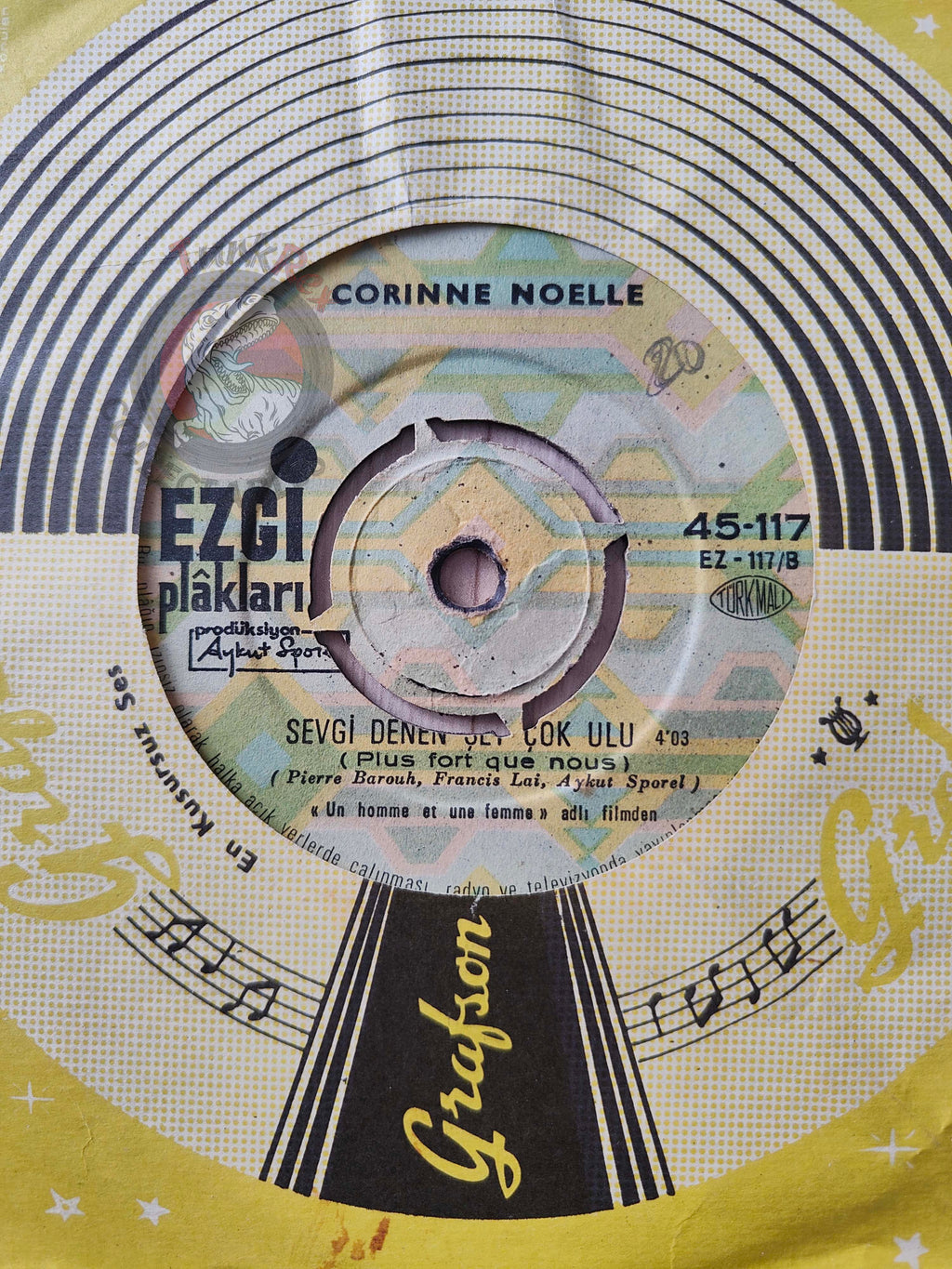 Corinne Noelle -  Samba Saravah 7" Turkish Pressing Vinyl Turkey Edition