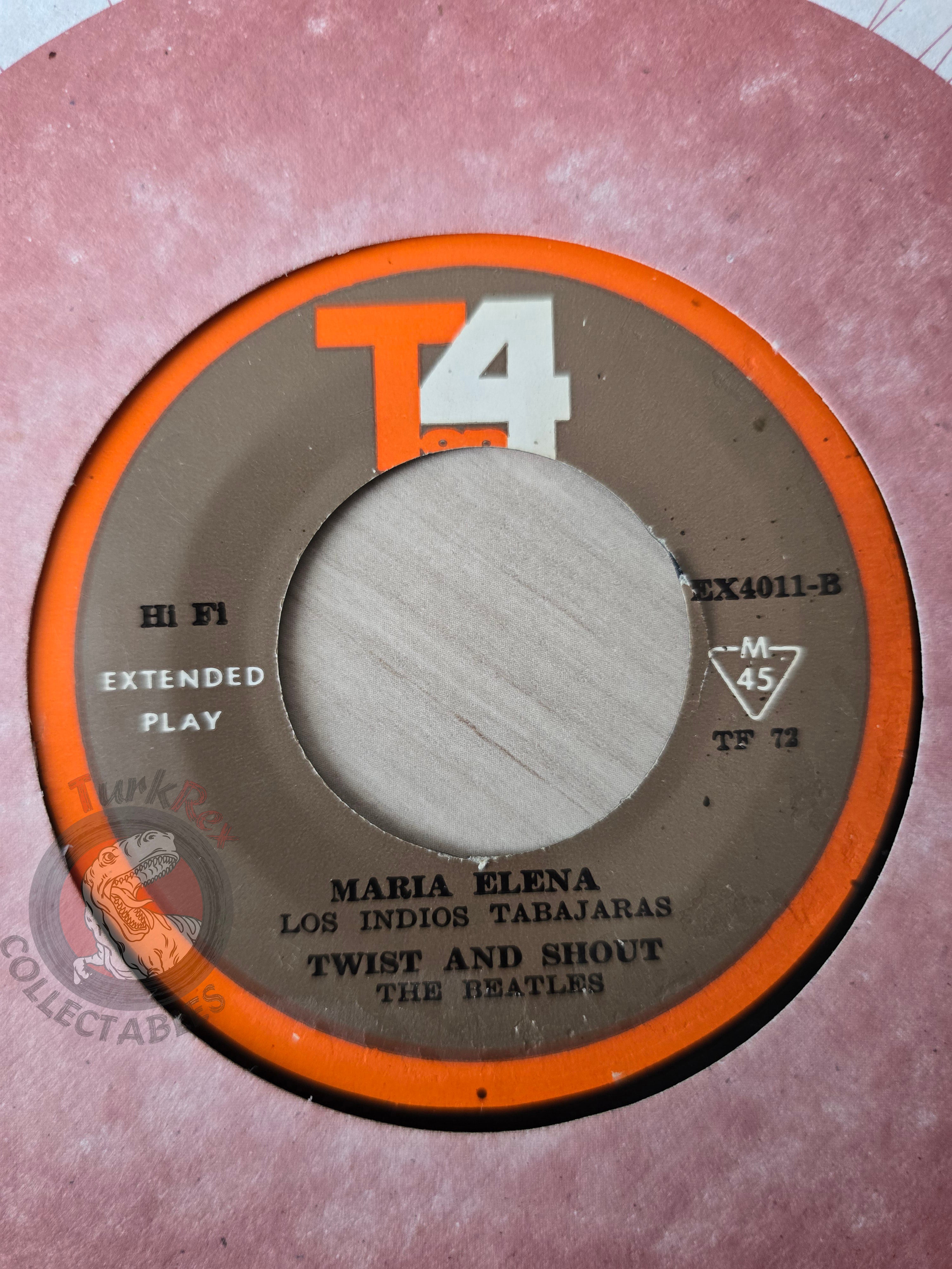 The Beatles / Gino Paoli / Los Indios Tabajaras / Richard Anthony 7" Iran Pressing Vinyl Iranian Edition