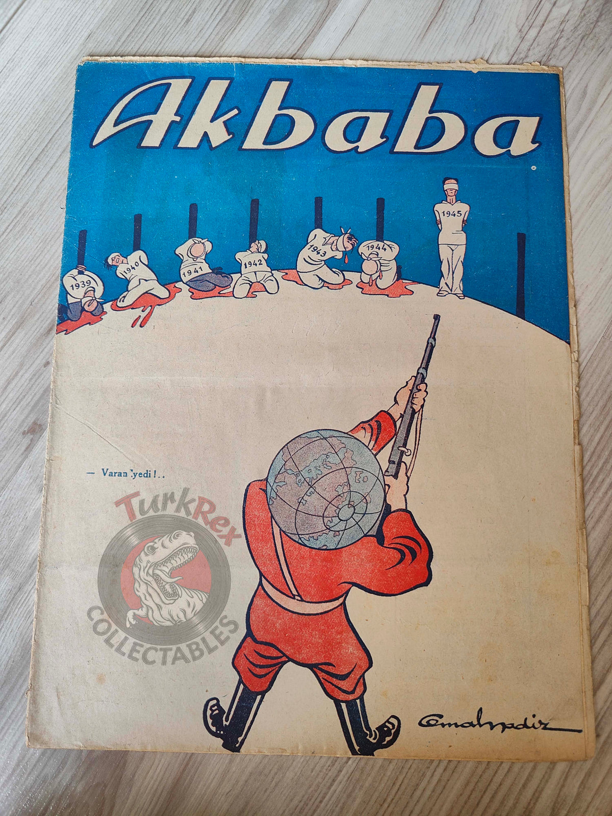 Akbaba 1944 Humor Magazine Turkish Turkey Germany Japan Britain WW2 era United States