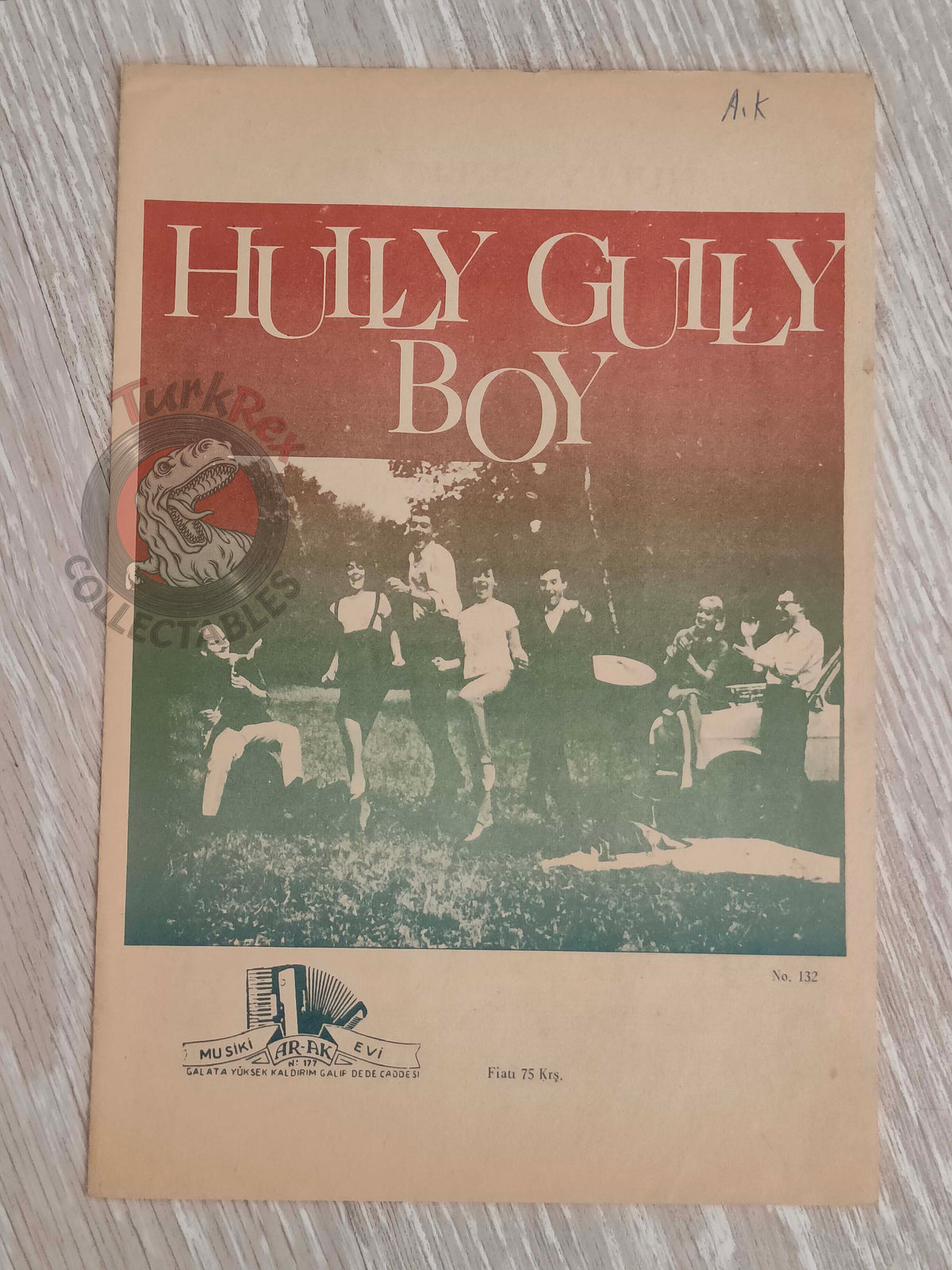 The Olympics – Hully Gully Boy Turkish Vintage Musical Notes Sheet Turkey
