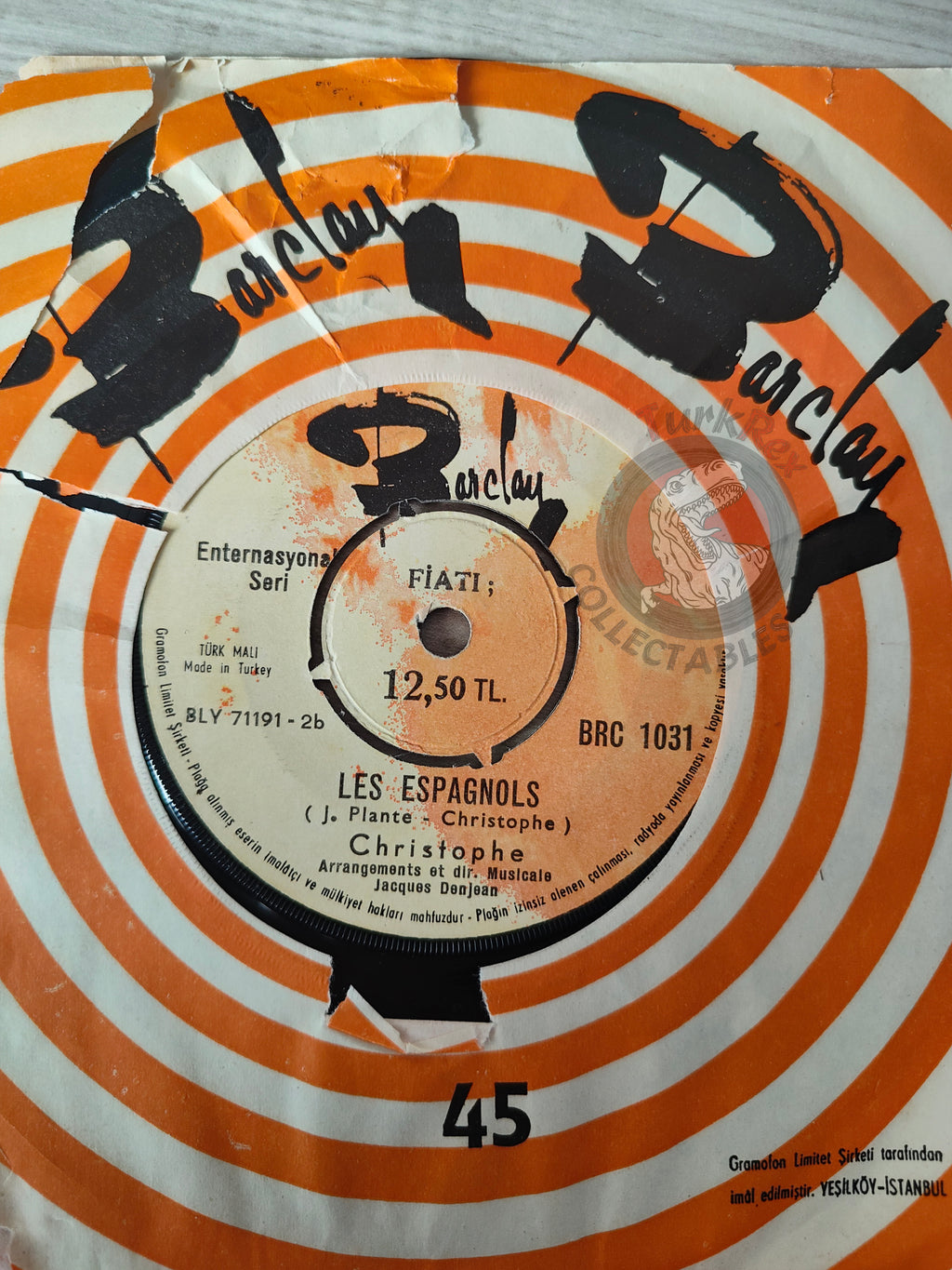 Christophe – La Petite Gamine 7" Turkish Pressing Vinyl Turkey Edition