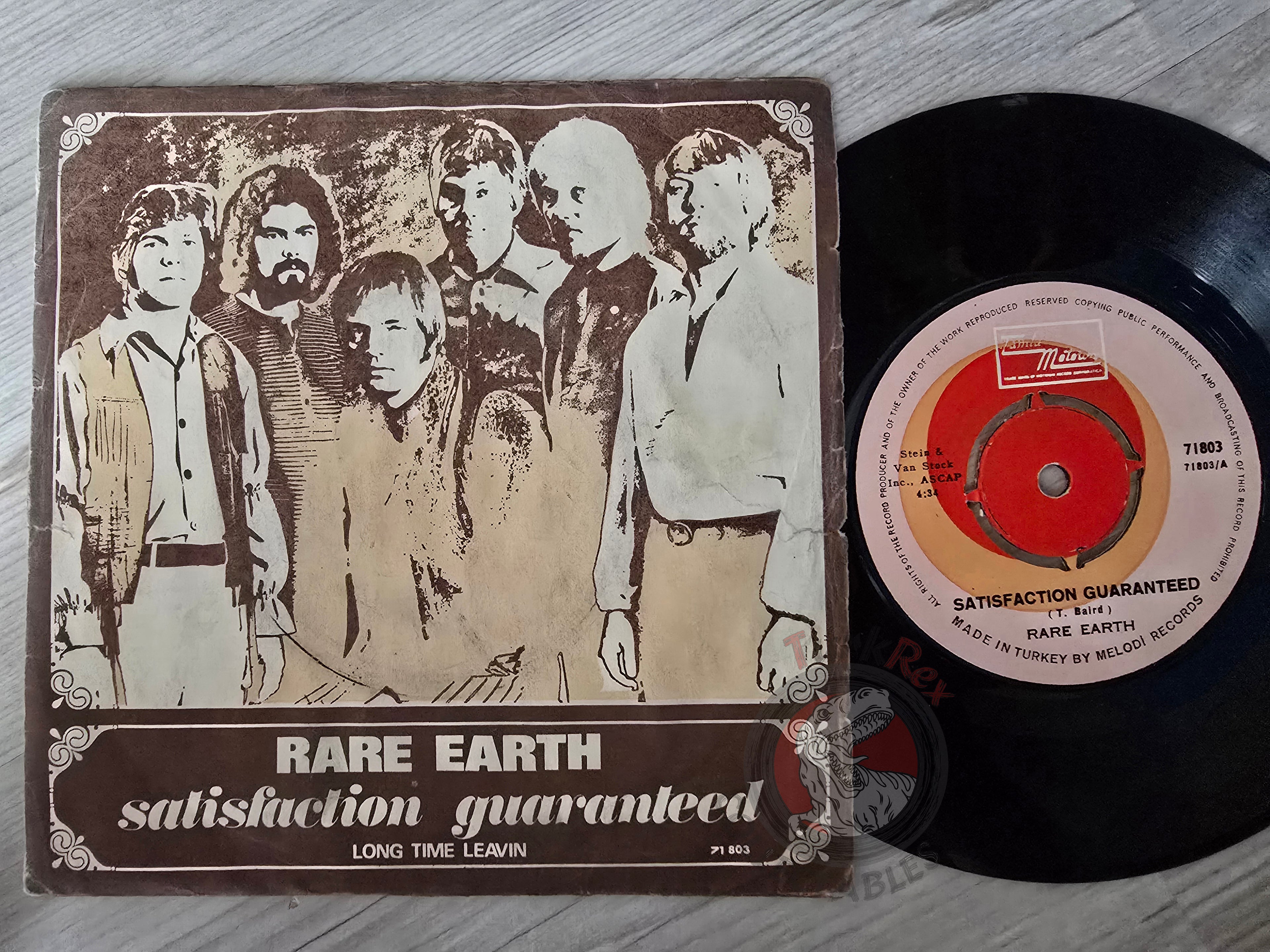Rare Earth – Satisfaction Guaranteed 7" Turkish Pressing Vinyl Turkey Edition