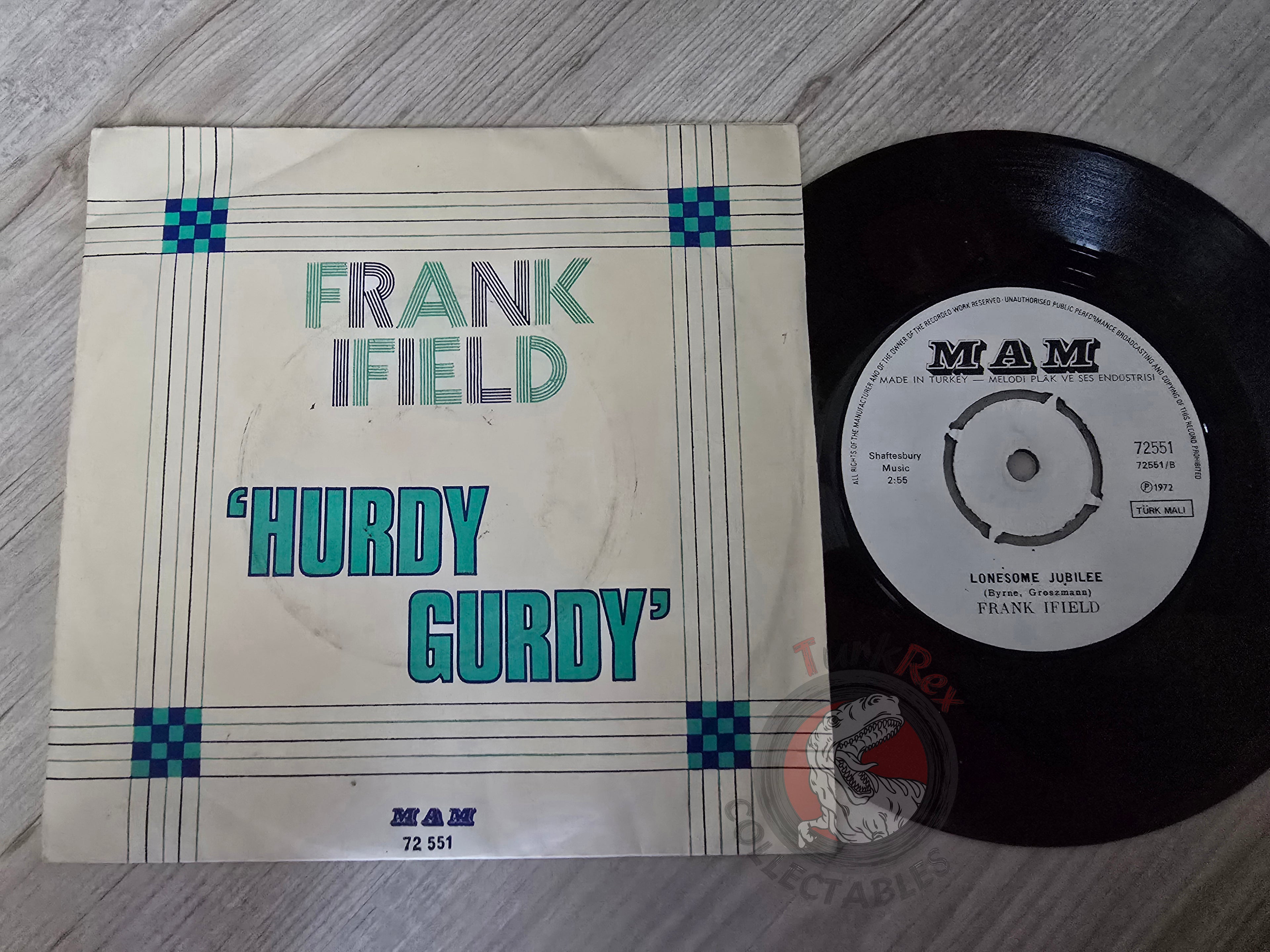 Frank Ifield – Hurdy Gurdy / Lonesome Jubilee 7" Turkish Pressing Vinyl Turkey Edition