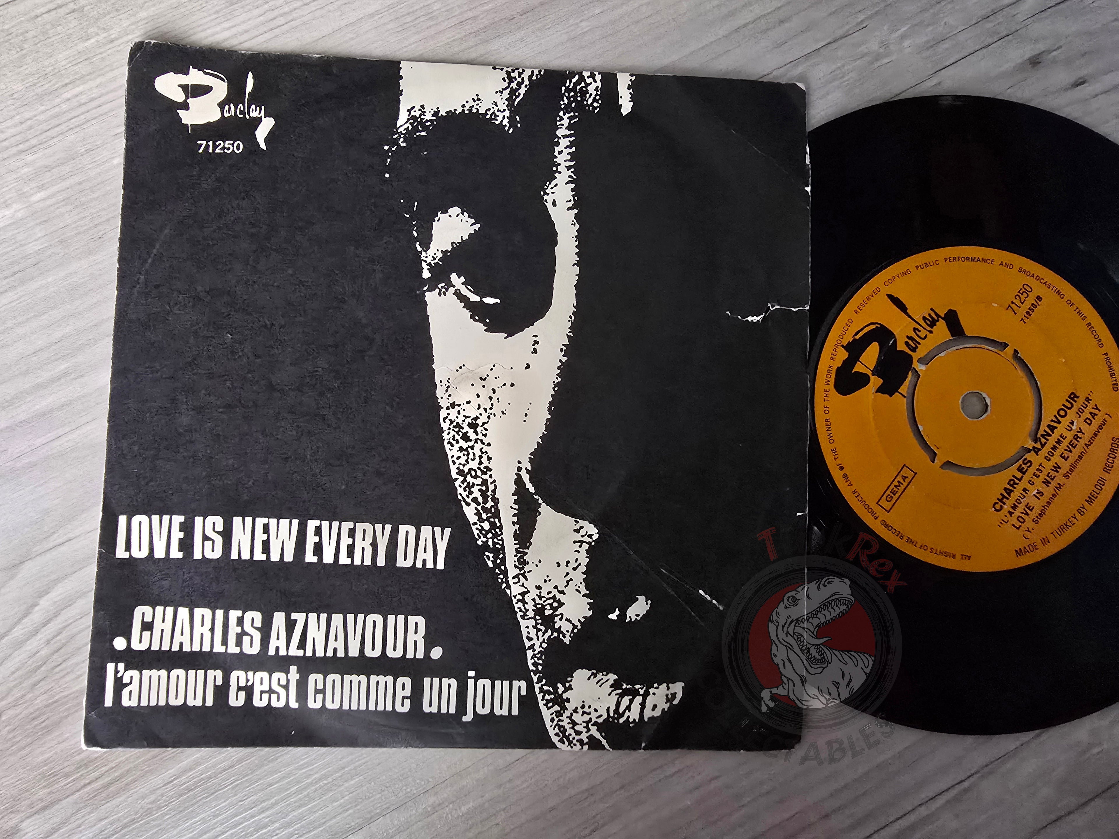 Charles Aznavour – Yesterday, When I Was Young 7" Turkish Pressing Vinyl Turkey Edition