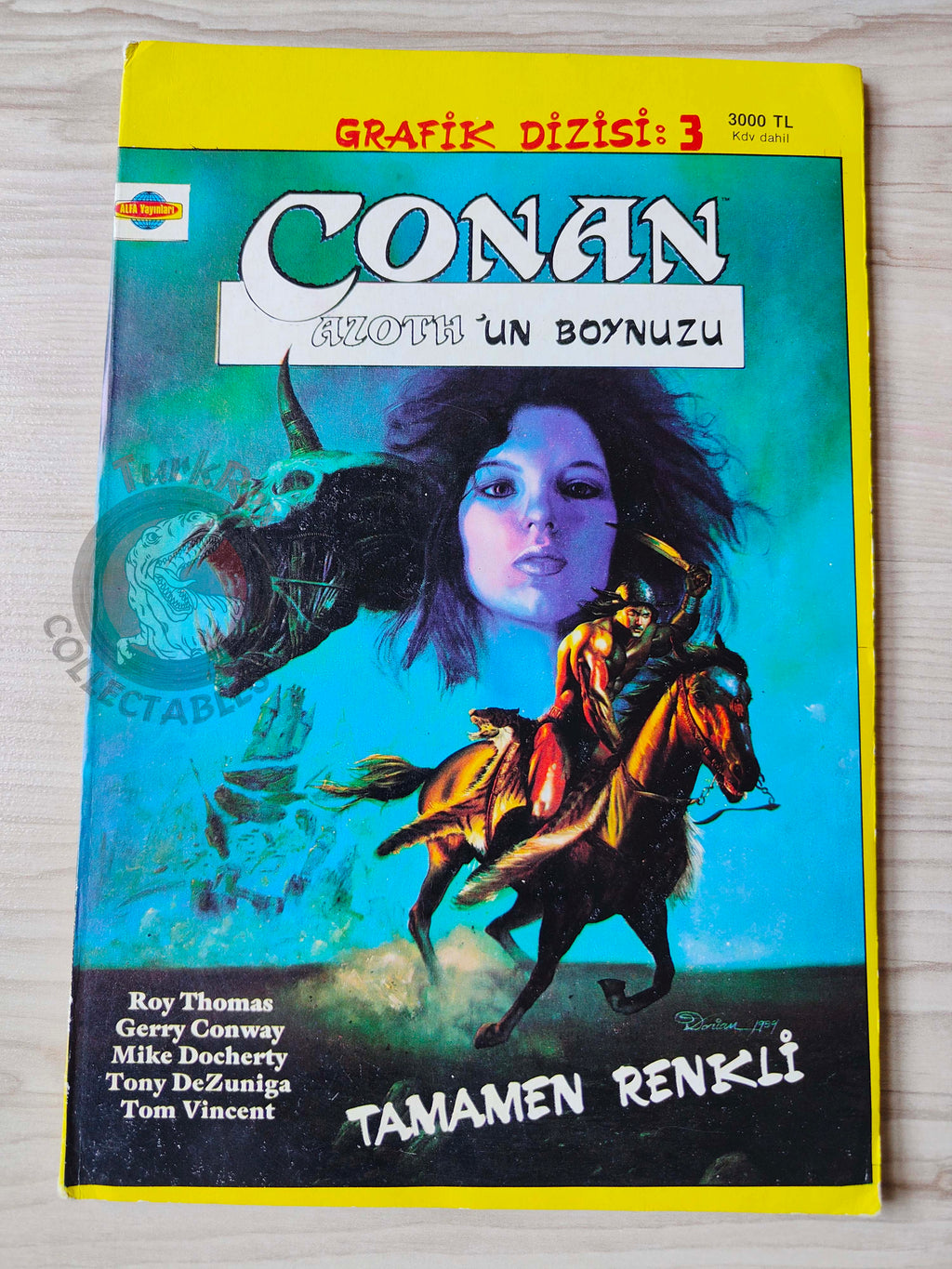 Conan Horn of Azoth 1990 Marvel Grafik #3 Turkish Comic Turkey