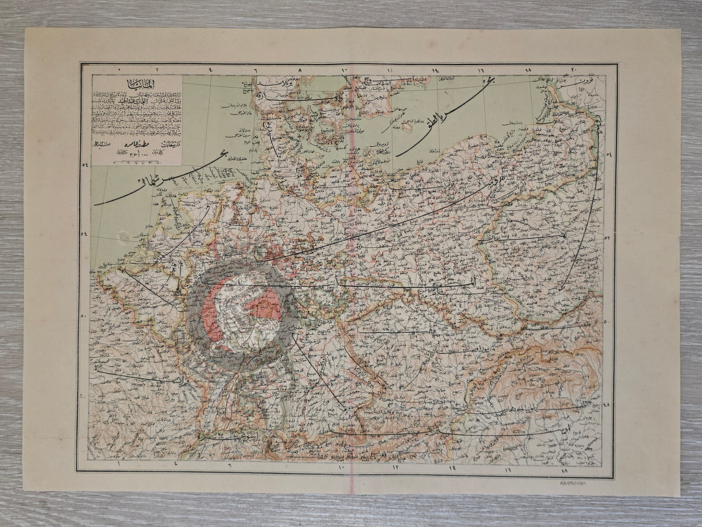 Germany 1895 Ottoman Atlas Map Empire Netherlands Belgium