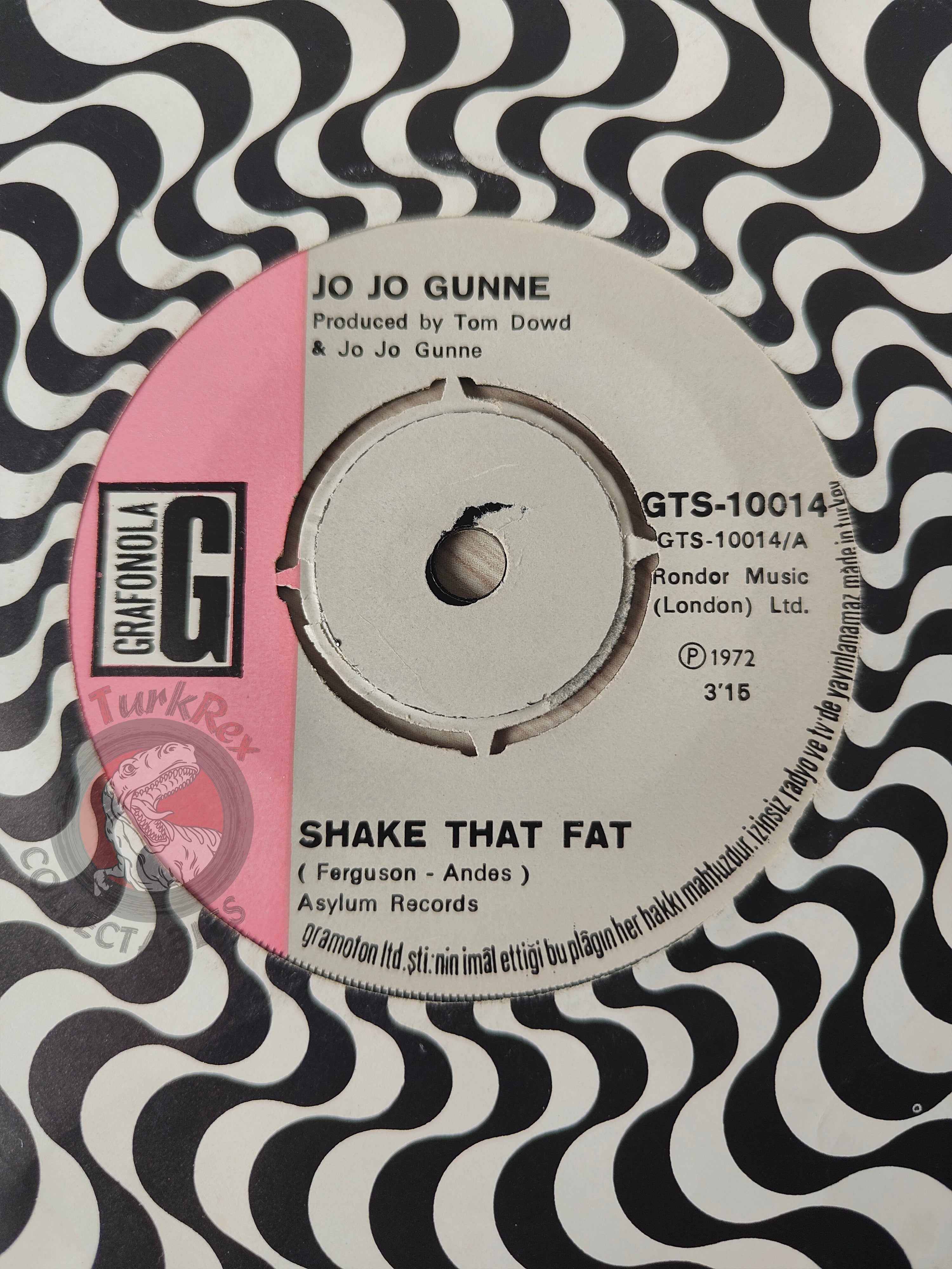 Jo Jo Gunne – Shake That Fat 7" Turkish Pressing Vinyl Turkey Edition