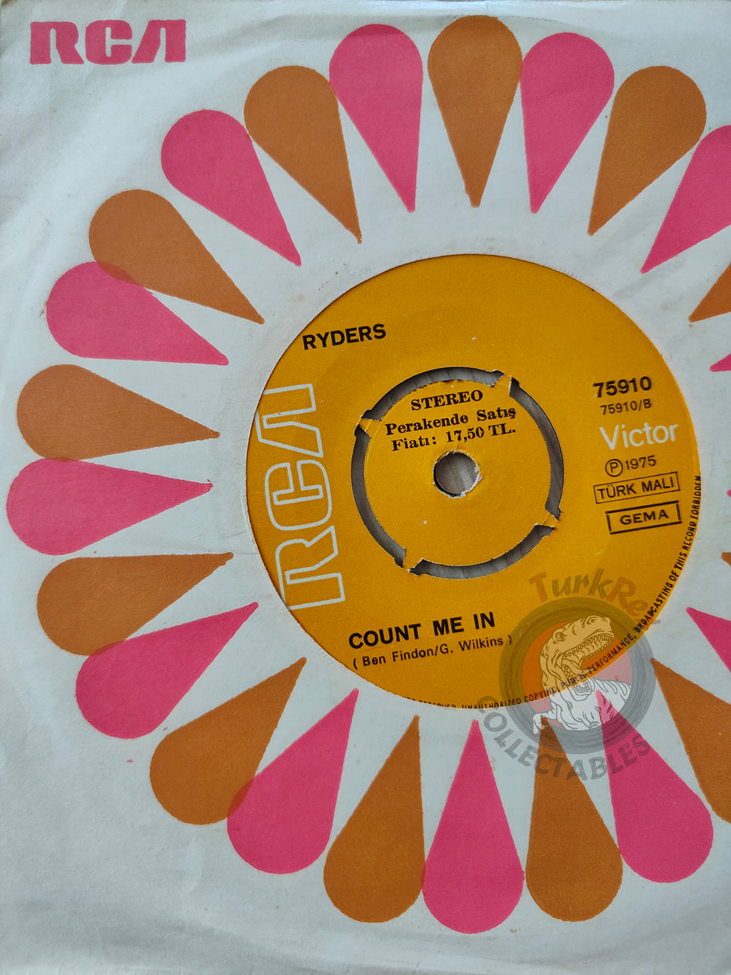 Ryders – A Rose Has To Die 7" Turkish Pressing Vinyl Turkey Edition