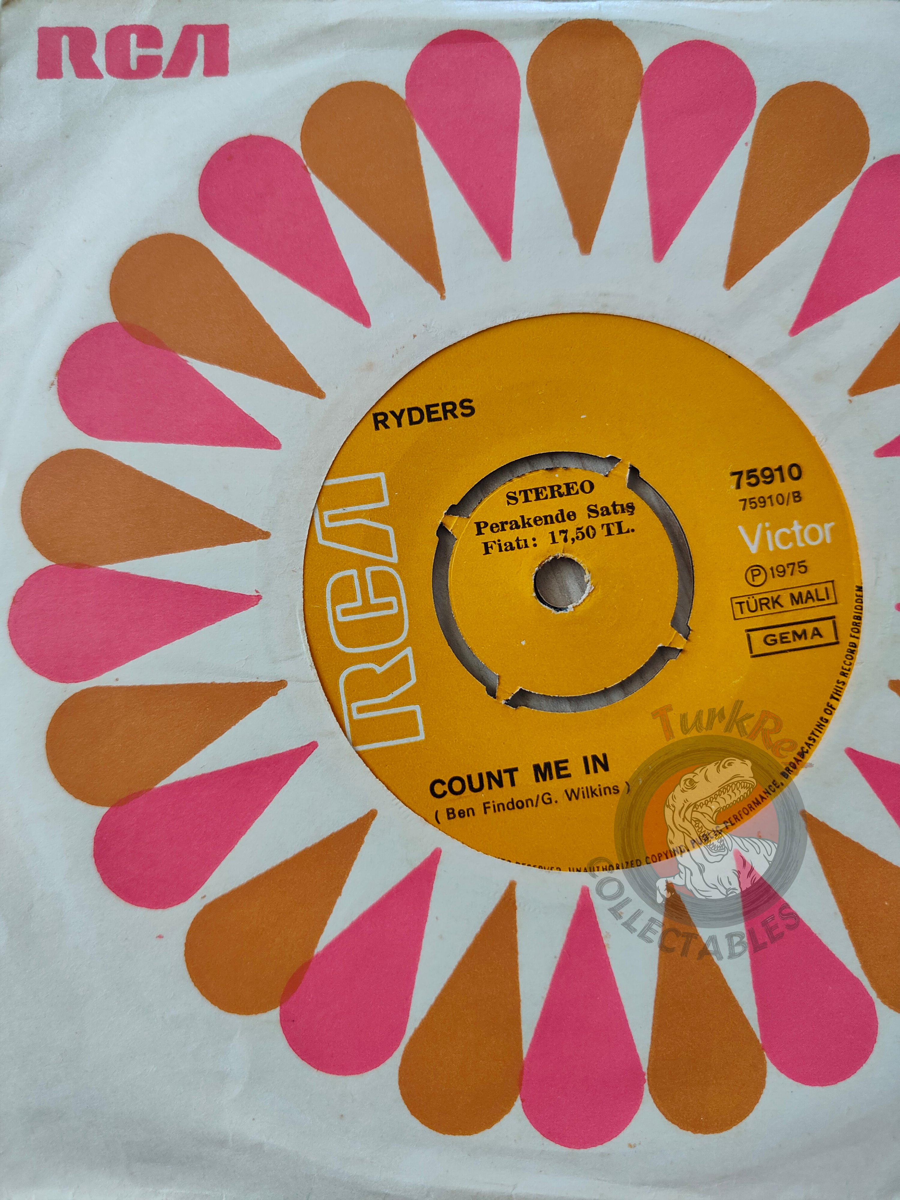 Ryders – A Rose Has To Die 7" Turkish Pressing Vinyl Turkey Edition