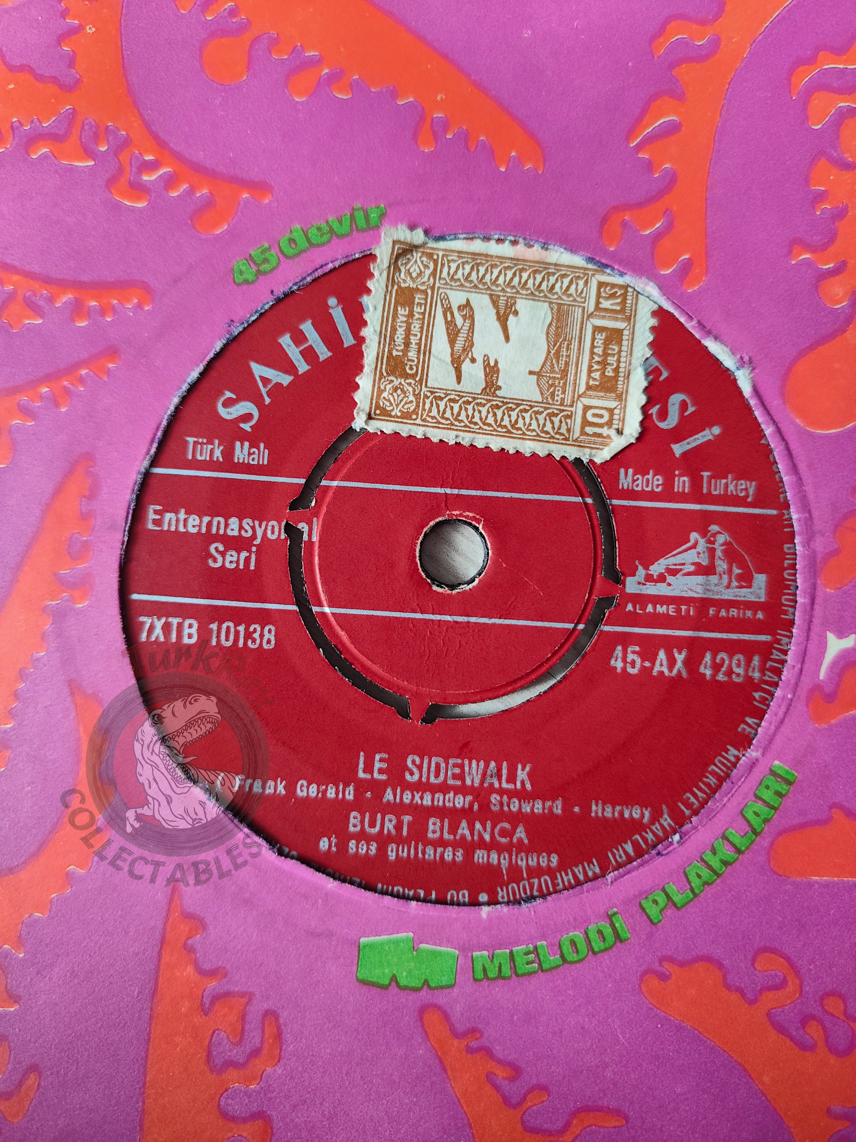 Burt Blanca Et Ses Guitares Magiques – Hully Gully 7"  Turkish Pressing Vinyl Turkey Edition