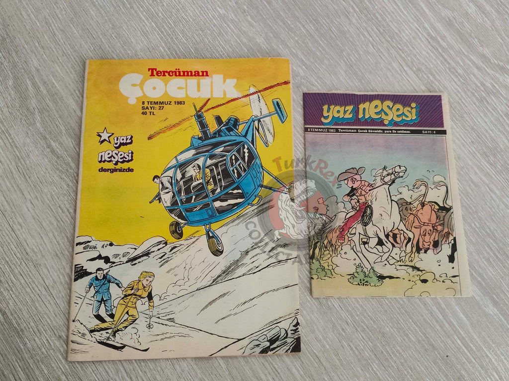 Tercüman Çocuk #27 1983 Turkish Comic Turkey Star Wars #48 Les Tuniques Bleues Derib