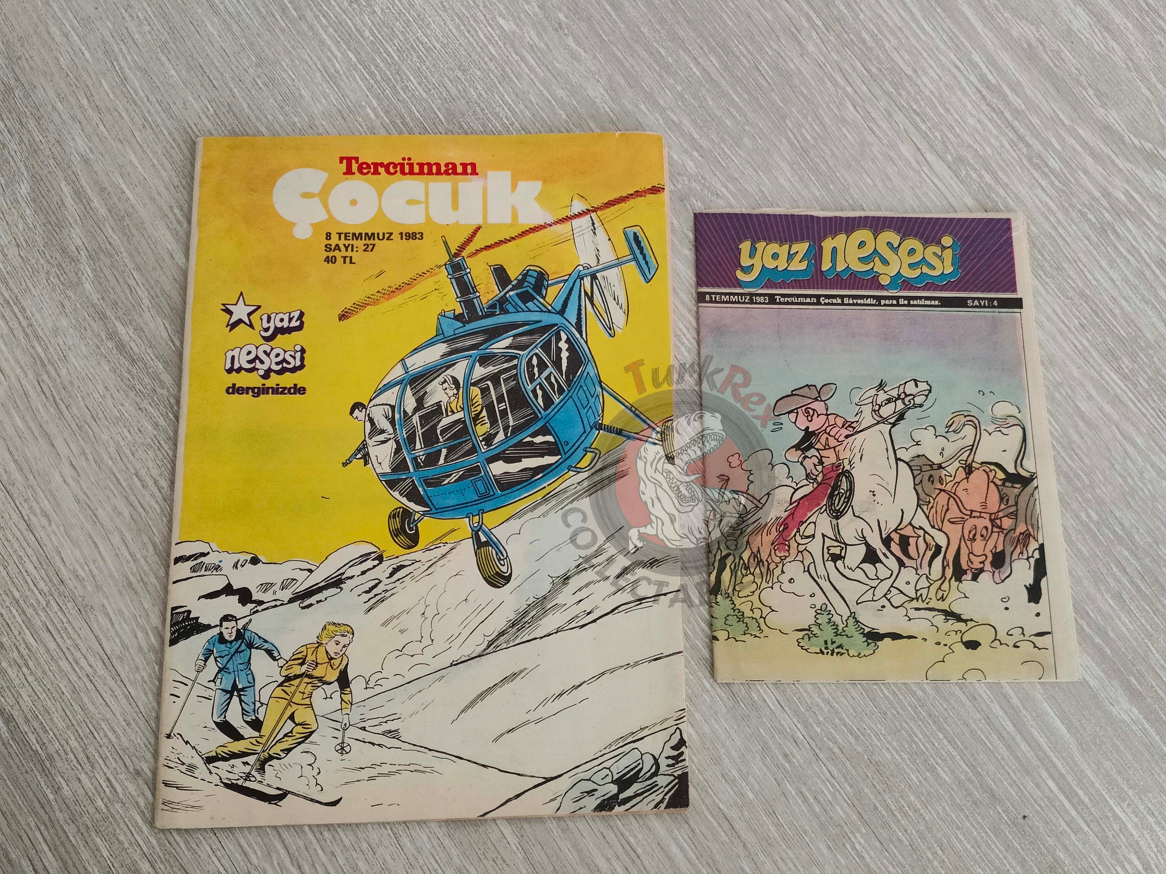 Tercüman Çocuk #27 1983 Turkish Comic Turkey Star Wars #48 Les Tuniques Bleues Derib