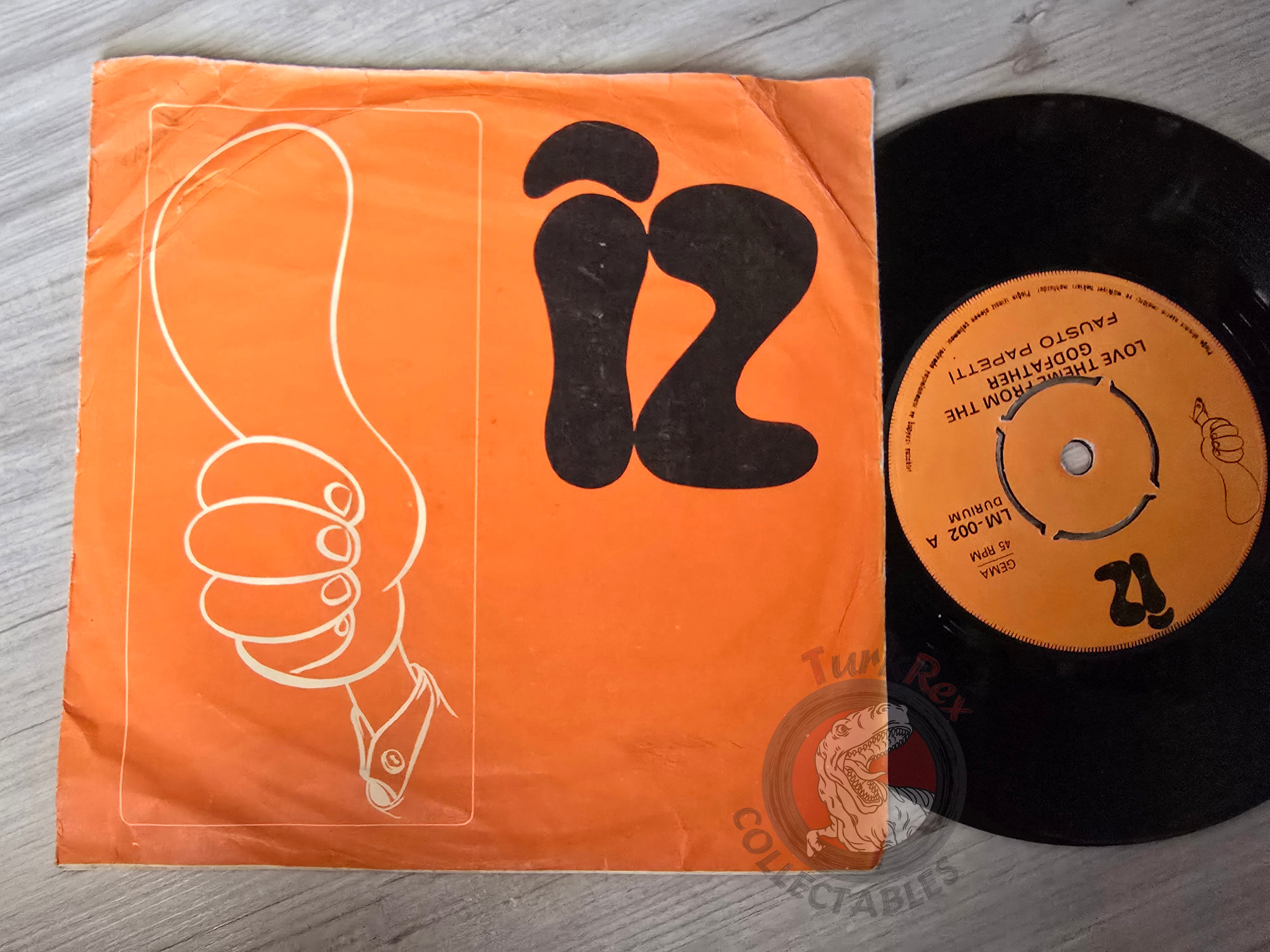 Fausto Papetti – Love Theme From The Godfather 7" Turkish Pressing Vinyl Turkey Edition