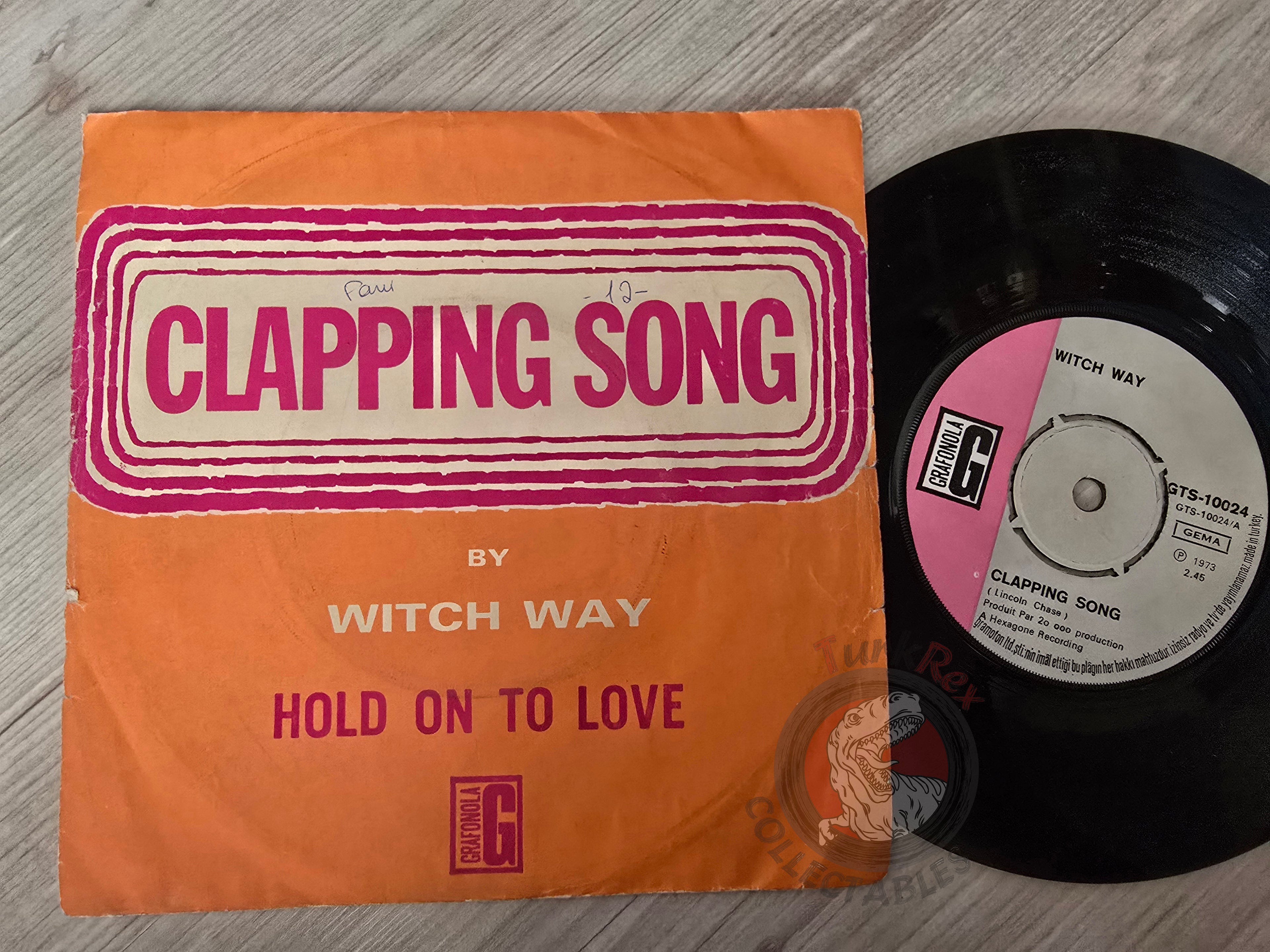 Witch Way – Clapping Song 7" Turkish Pressing Vinyl Turkey Edition