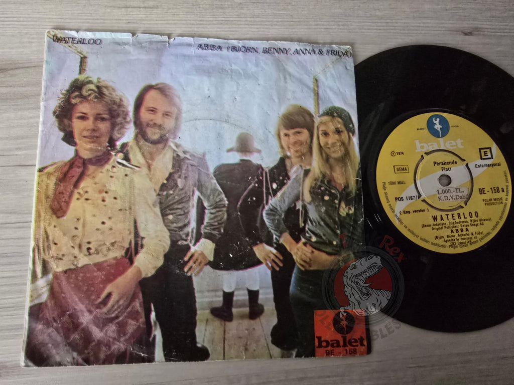 ABBA – Waterloo 7" Turkish Pressing Vinyl Turkey Edition Eurovision 1974