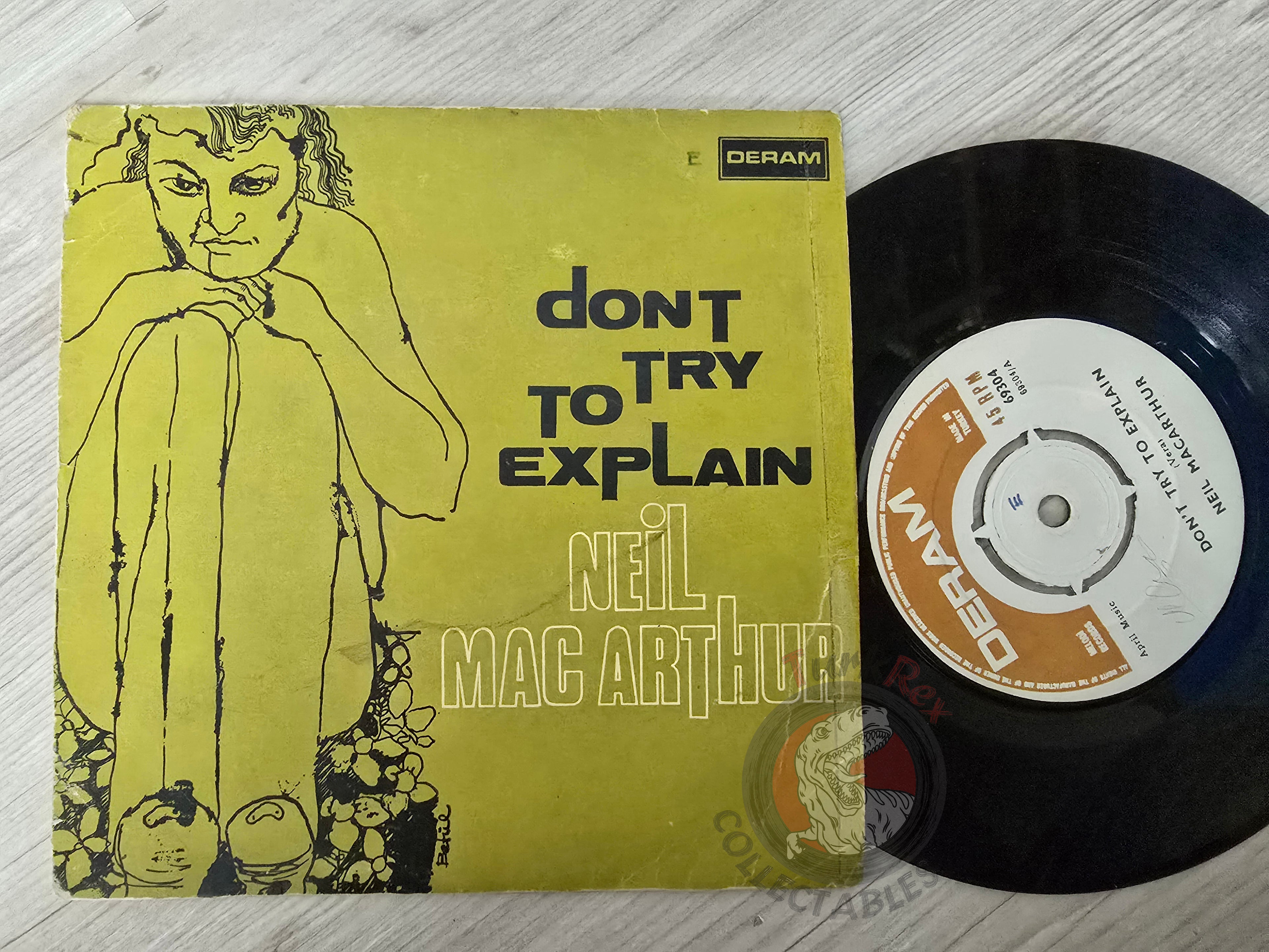 Neil MacArthur – Don't Try To Explain 7" Turkish Pressing Vinyl Turkey Edition